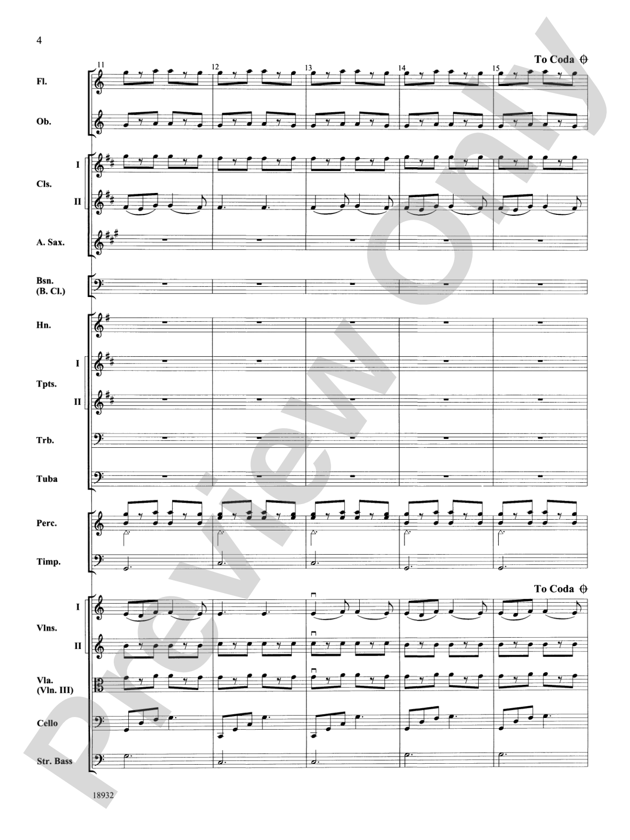 Barcarolle from "The Tales of Hoffman": Full Orchestra Conductor Score & Parts