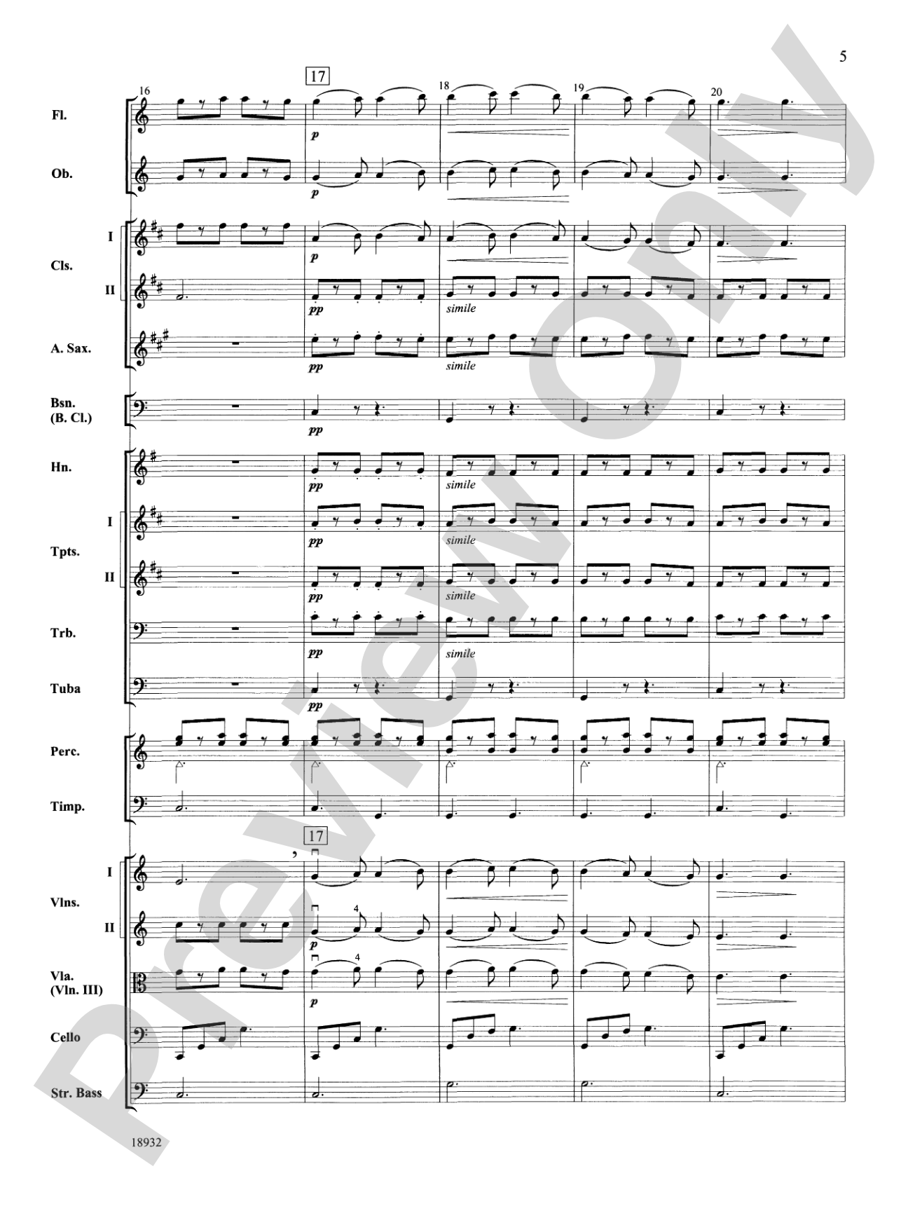 Barcarolle from "The Tales of Hoffman": Full Orchestra Conductor Score & Parts