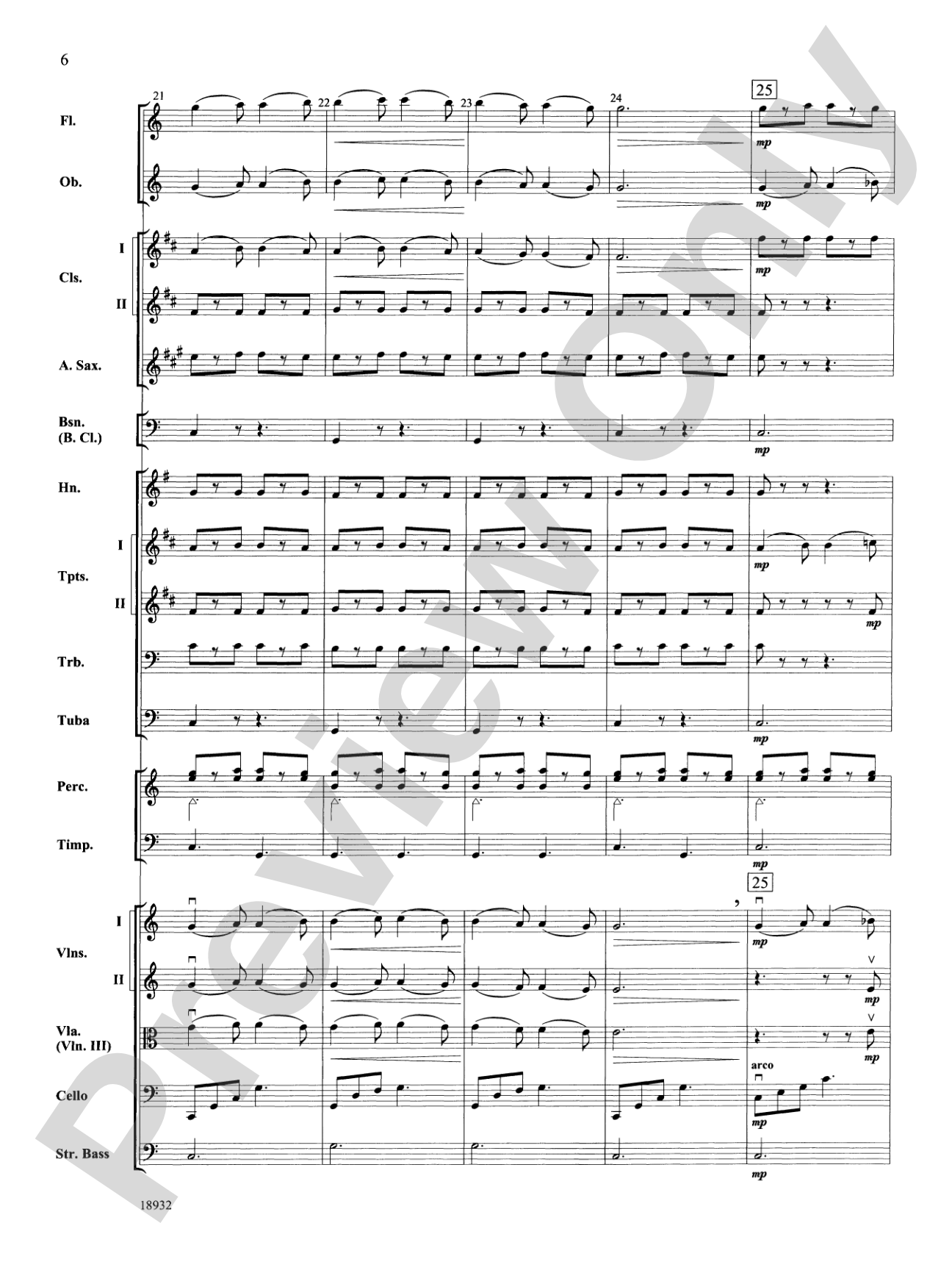 Barcarolle from "The Tales of Hoffman": Full Orchestra Conductor Score & Parts