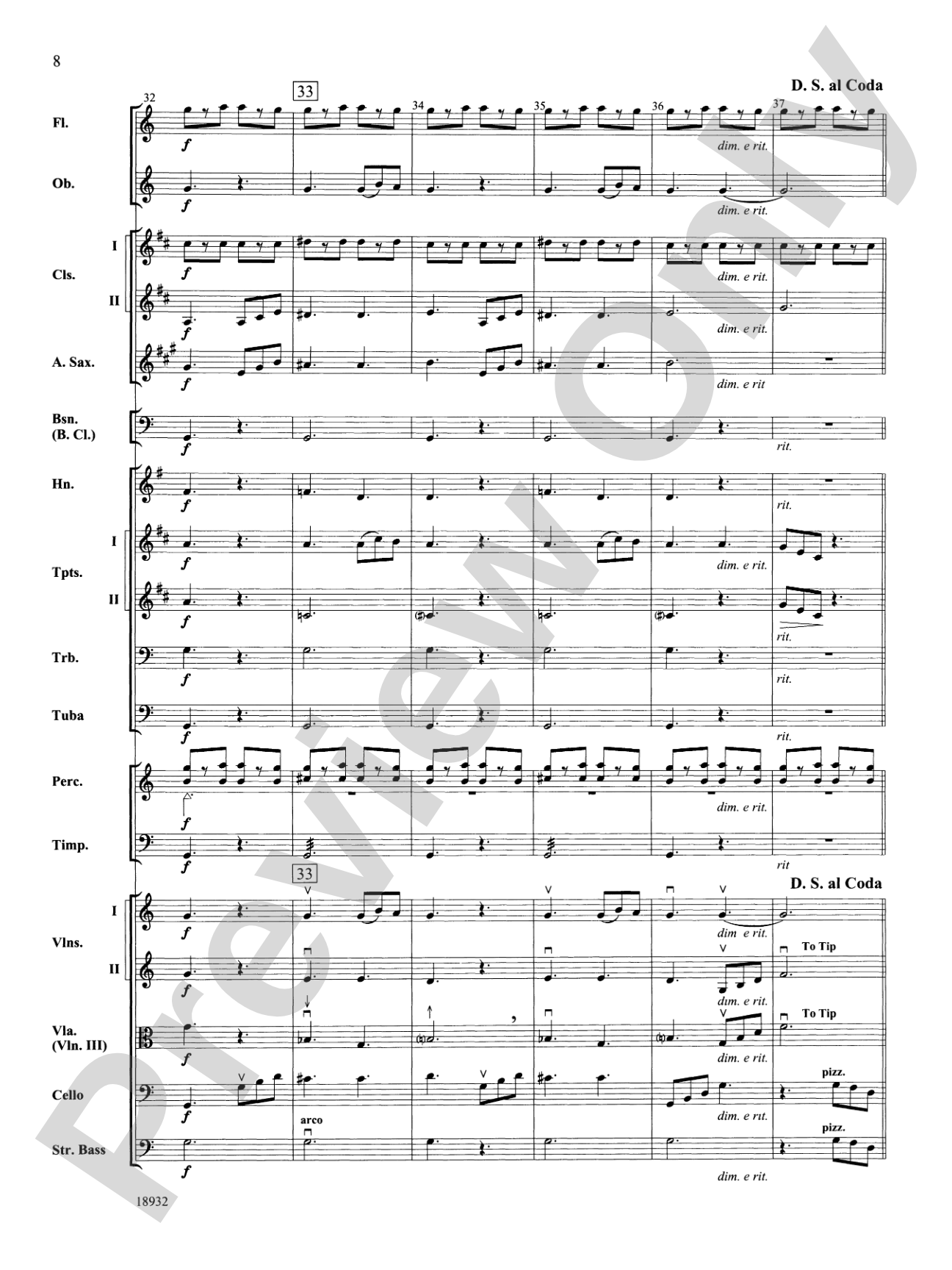 Barcarolle from "The Tales of Hoffman": Full Orchestra Conductor Score & Parts