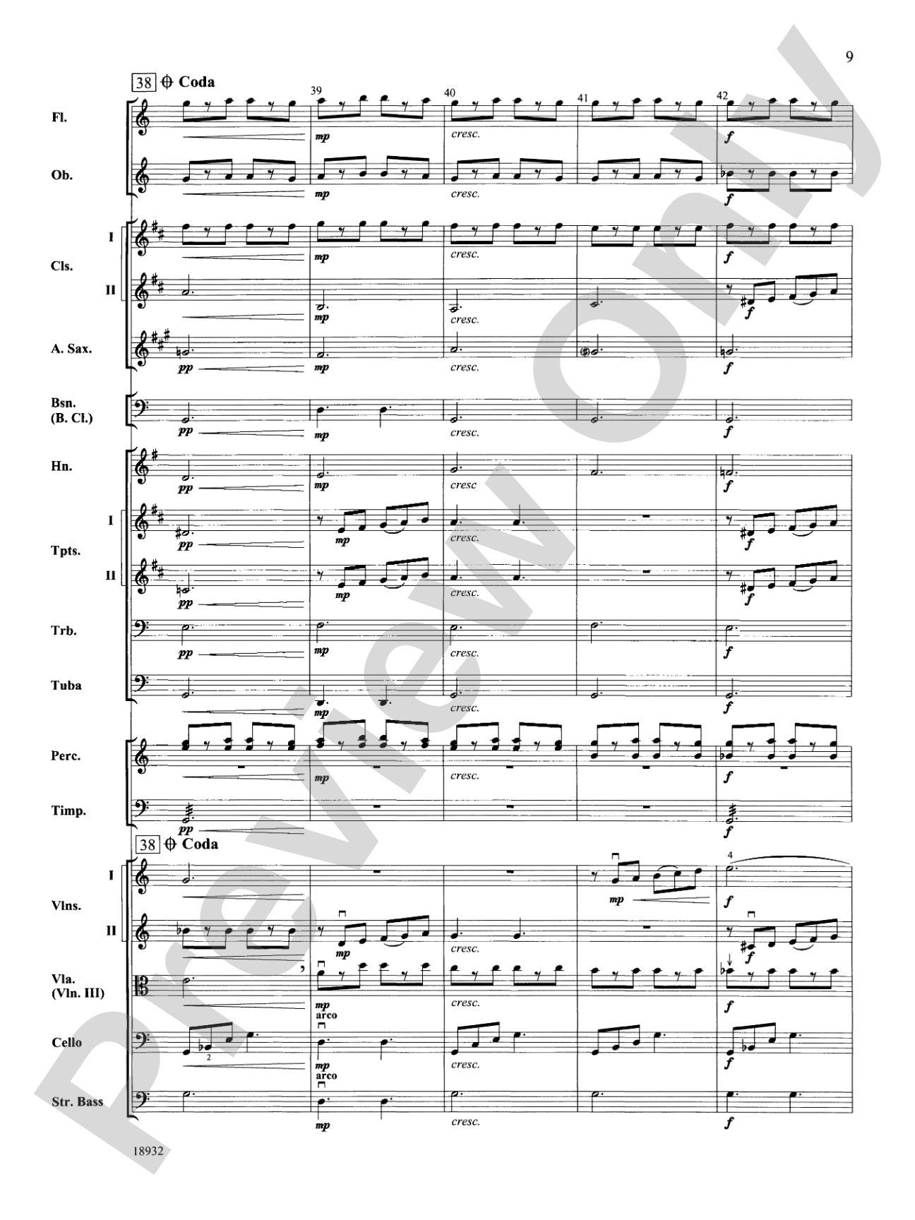 Barcarolle from "The Tales of Hoffman": Full Orchestra Conductor Score & Parts