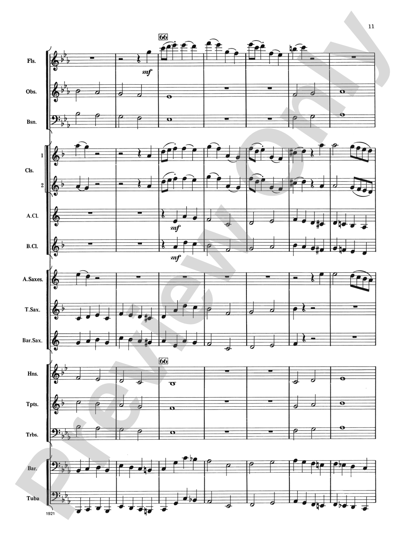 Chorale Prelude in E-Flat: Concert Band Conductor Score & Parts