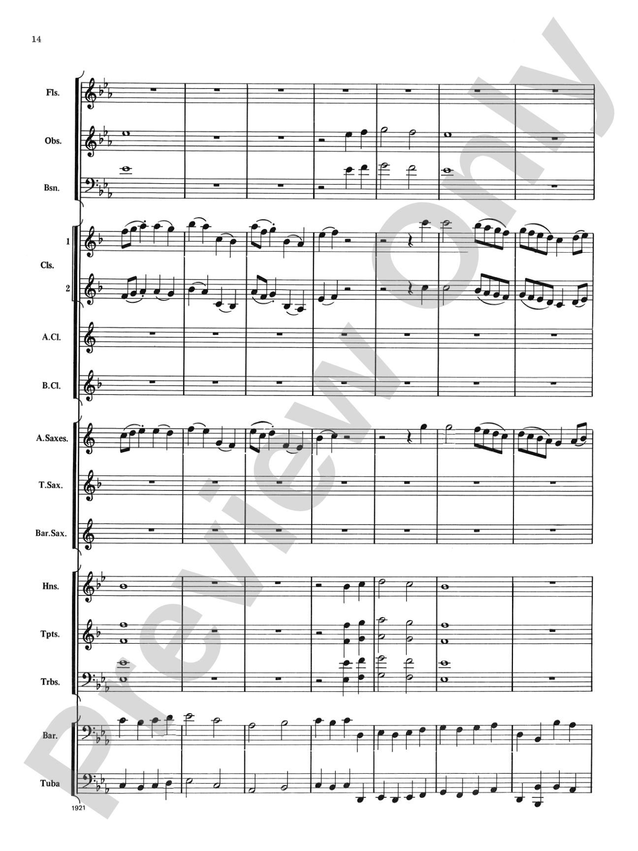 Chorale Prelude in E-Flat: Concert Band Conductor Score & Parts
