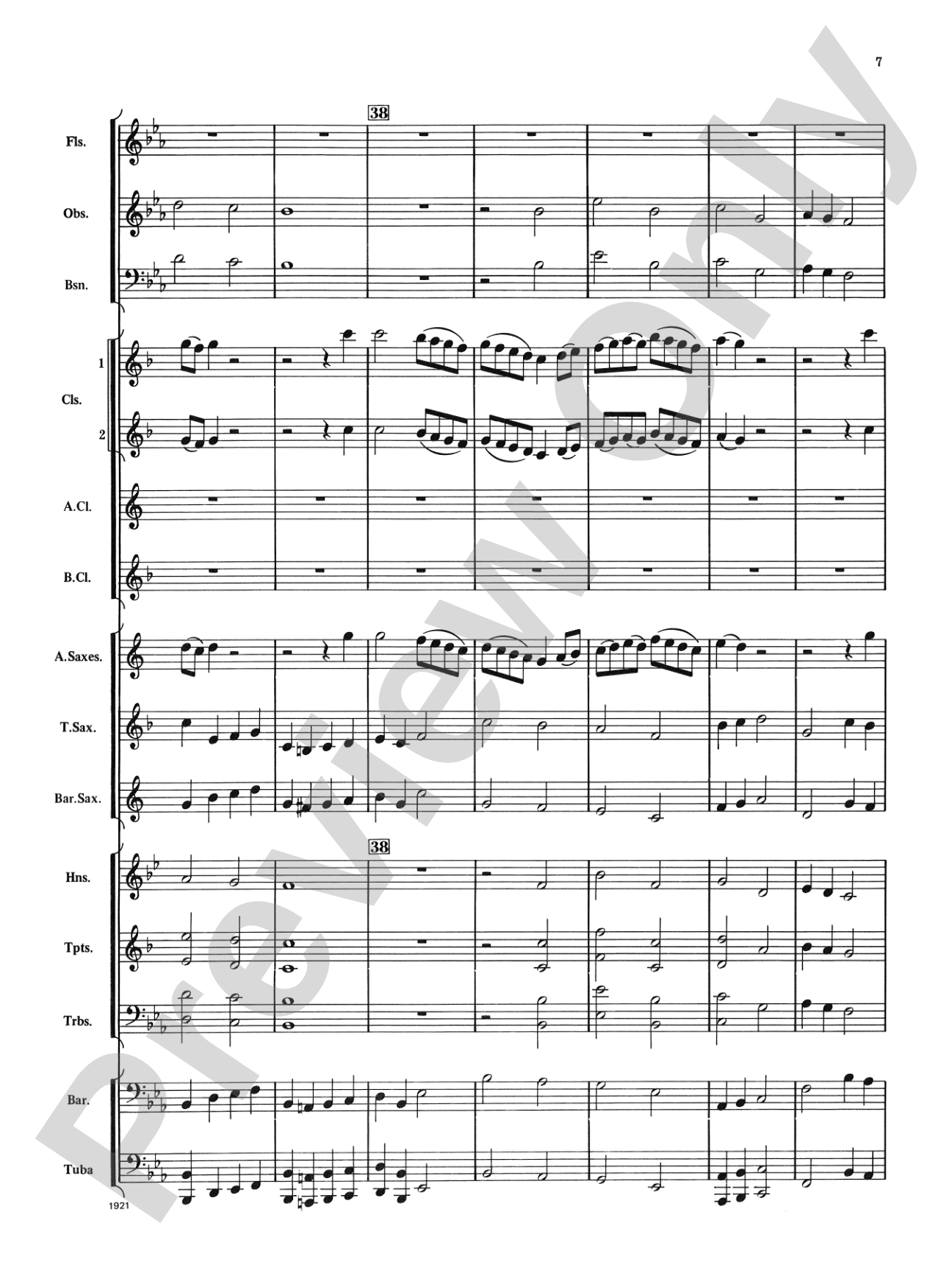 Chorale Prelude in E-Flat: Concert Band Conductor Score & Parts