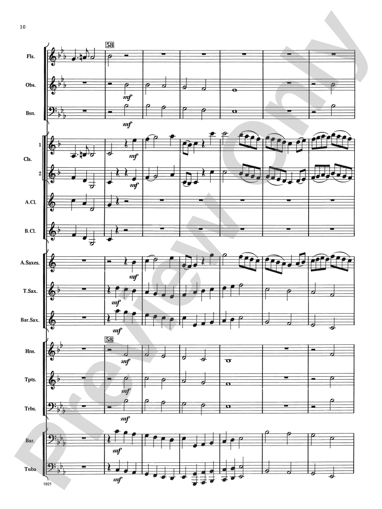 Chorale Prelude in E-Flat: Concert Band Conductor Score & Parts