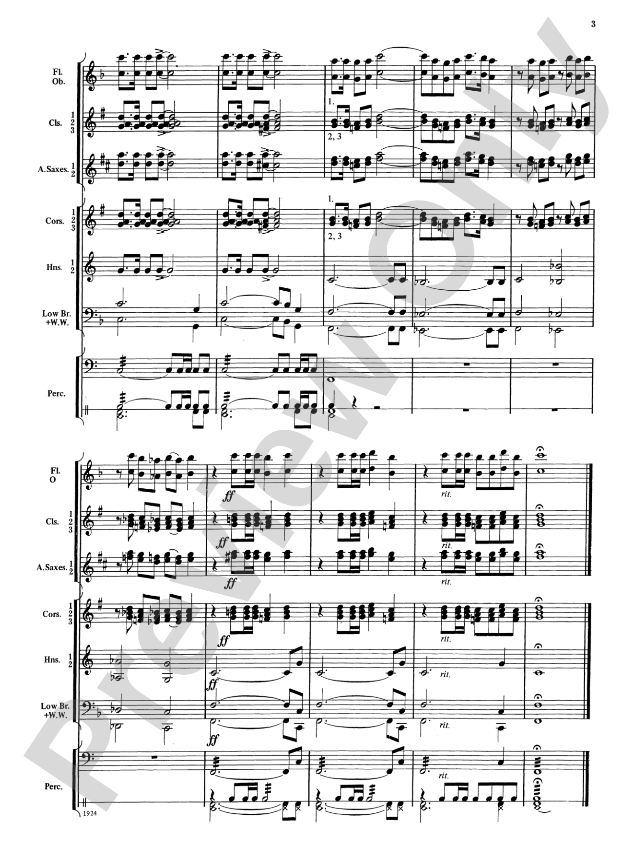 Three Kentucky Sketches: Concert Band Conductor Score & Parts