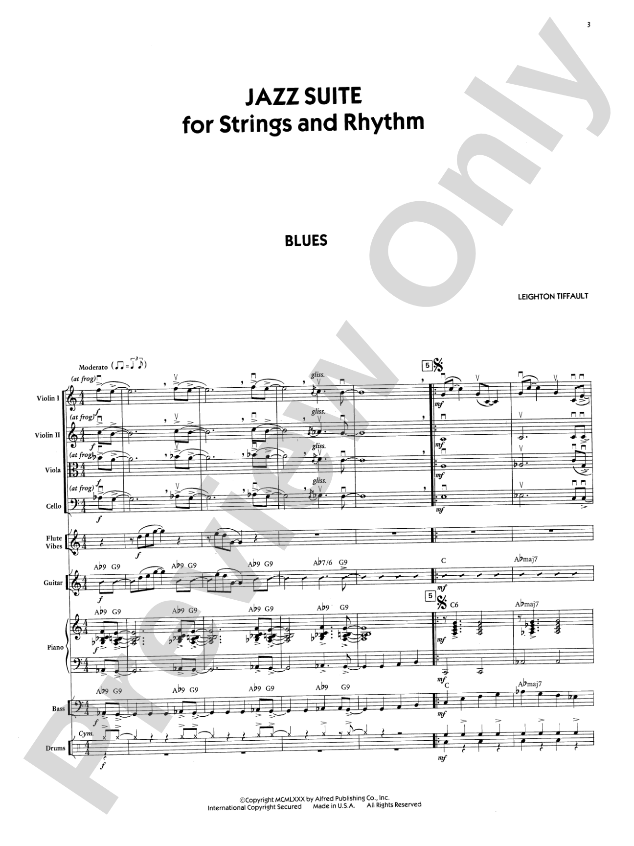 Jazz Suite for Strings and Rhythm: String Orchestra Conductor Score & Parts