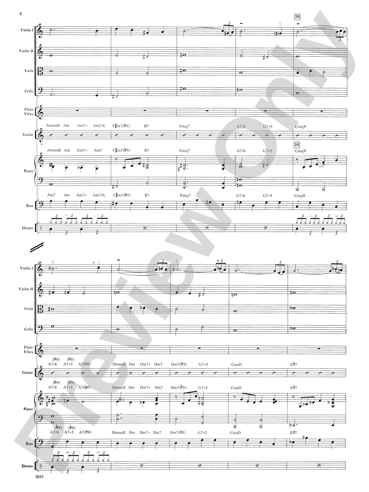 Jazz Suite for Strings and Rhythm: String Orchestra Conductor Score & Parts