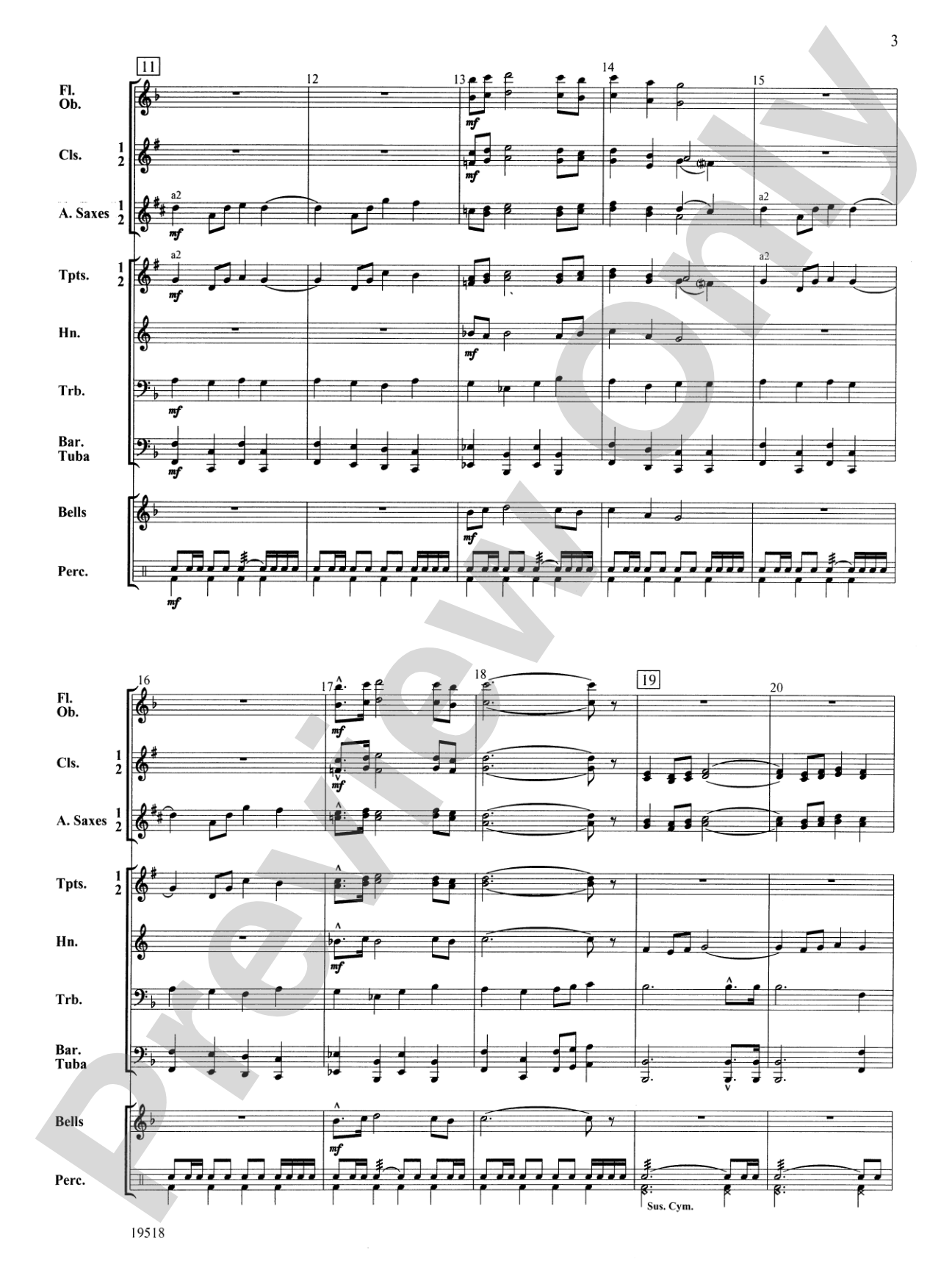 Cedar Valley March: Concert Band Conductor Score & Parts
