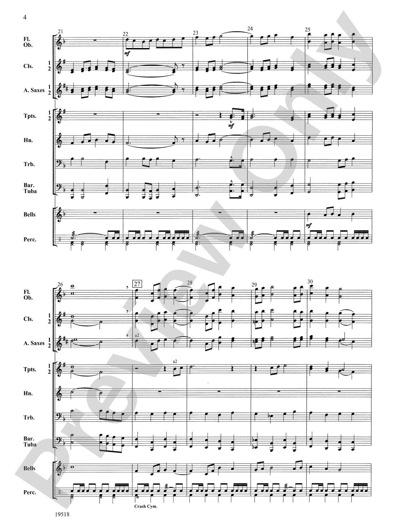 Cedar Valley March: Concert Band Conductor Score & Parts
