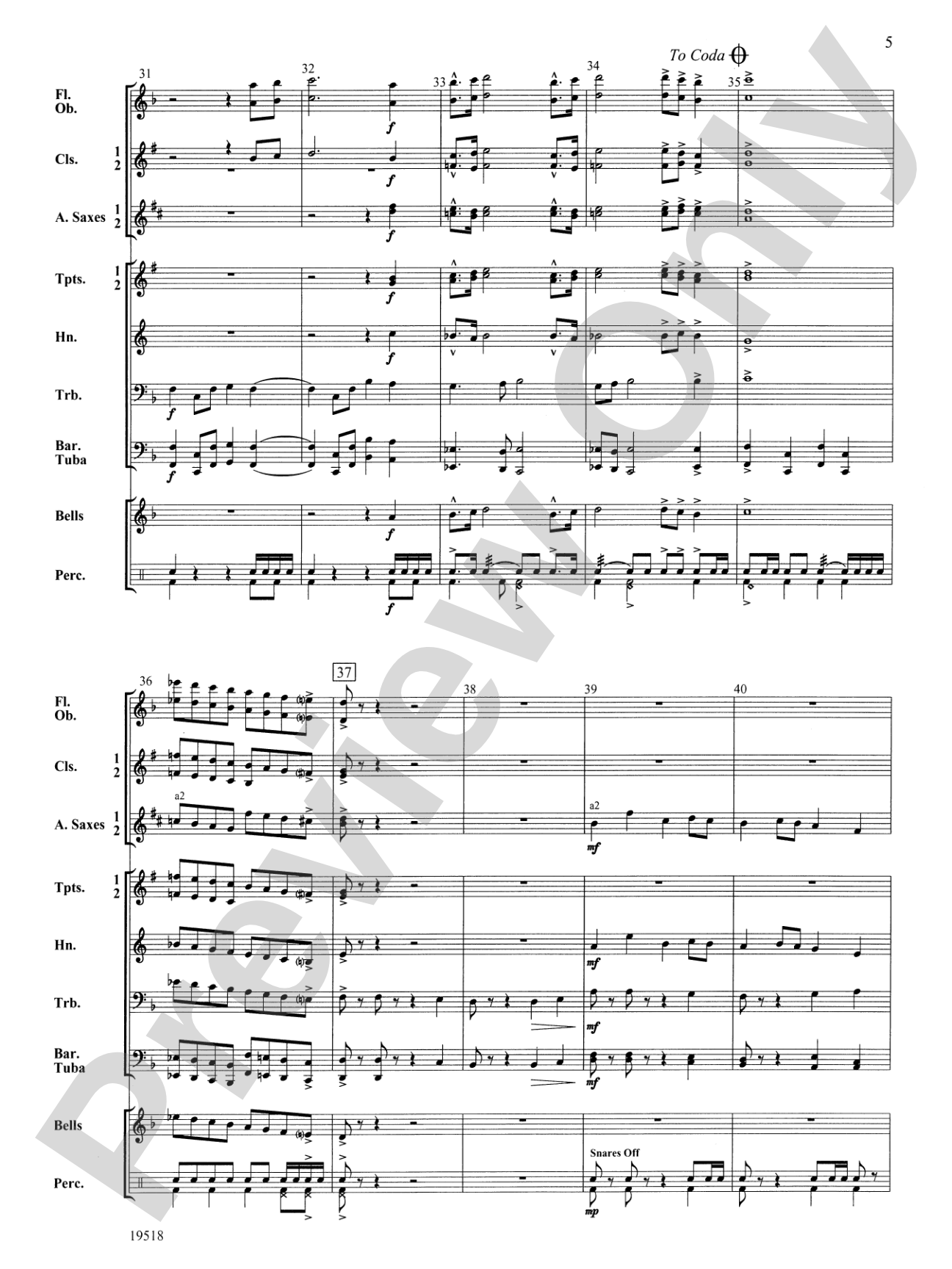 Cedar Valley March: Concert Band Conductor Score & Parts