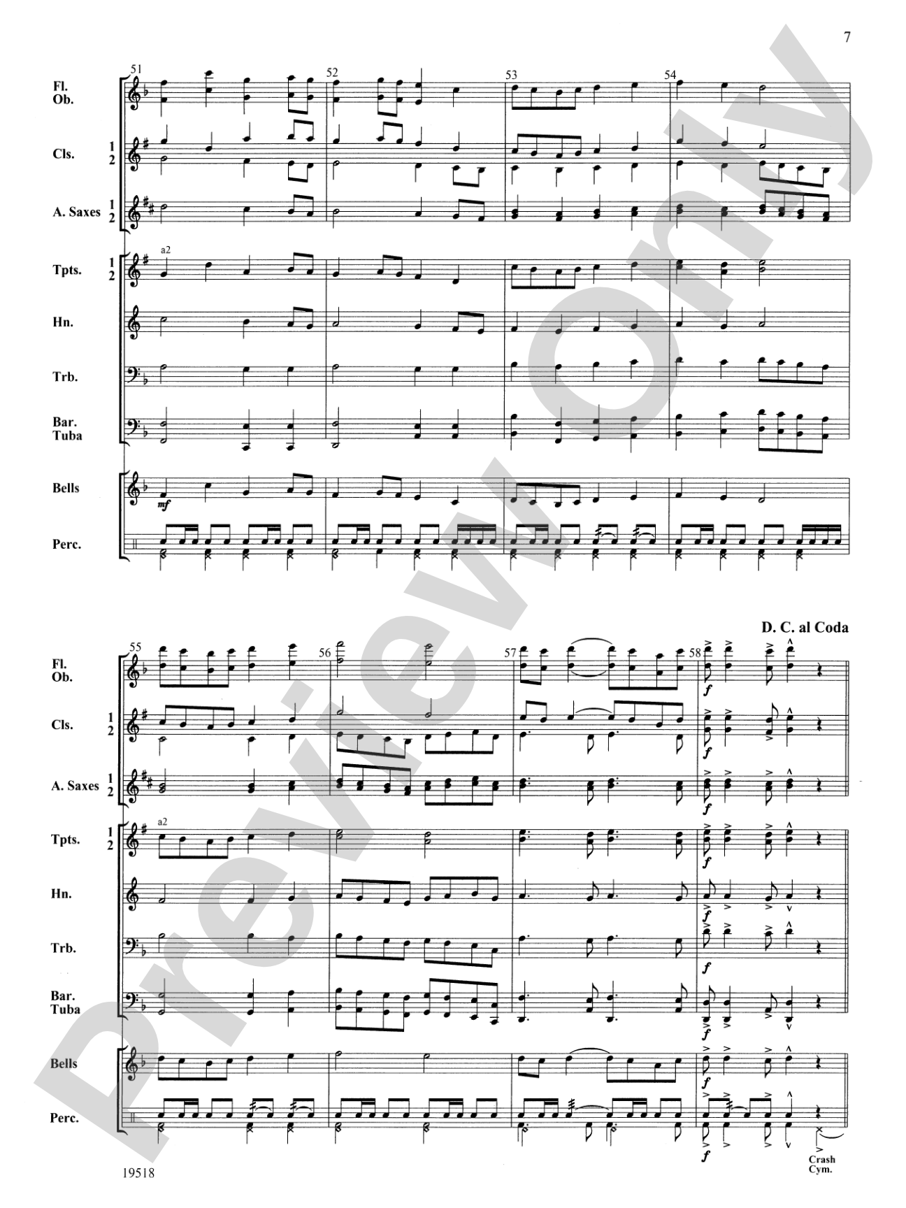 Cedar Valley March: Concert Band Conductor Score & Parts