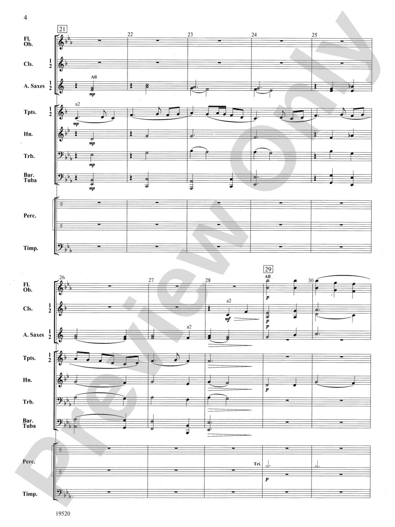 Korean Hill Song: Concert Band Conductor Score & Parts