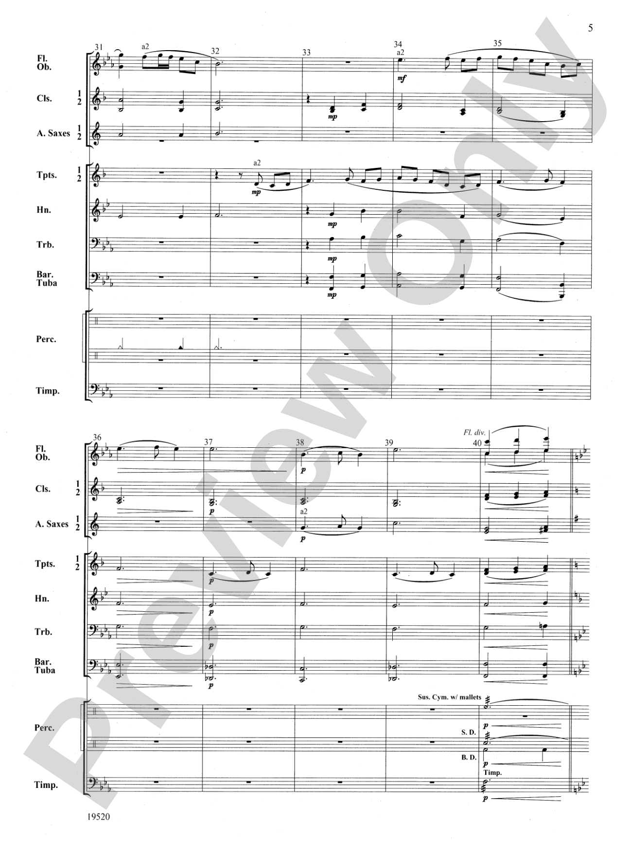 Korean Hill Song: Concert Band Conductor Score & Parts