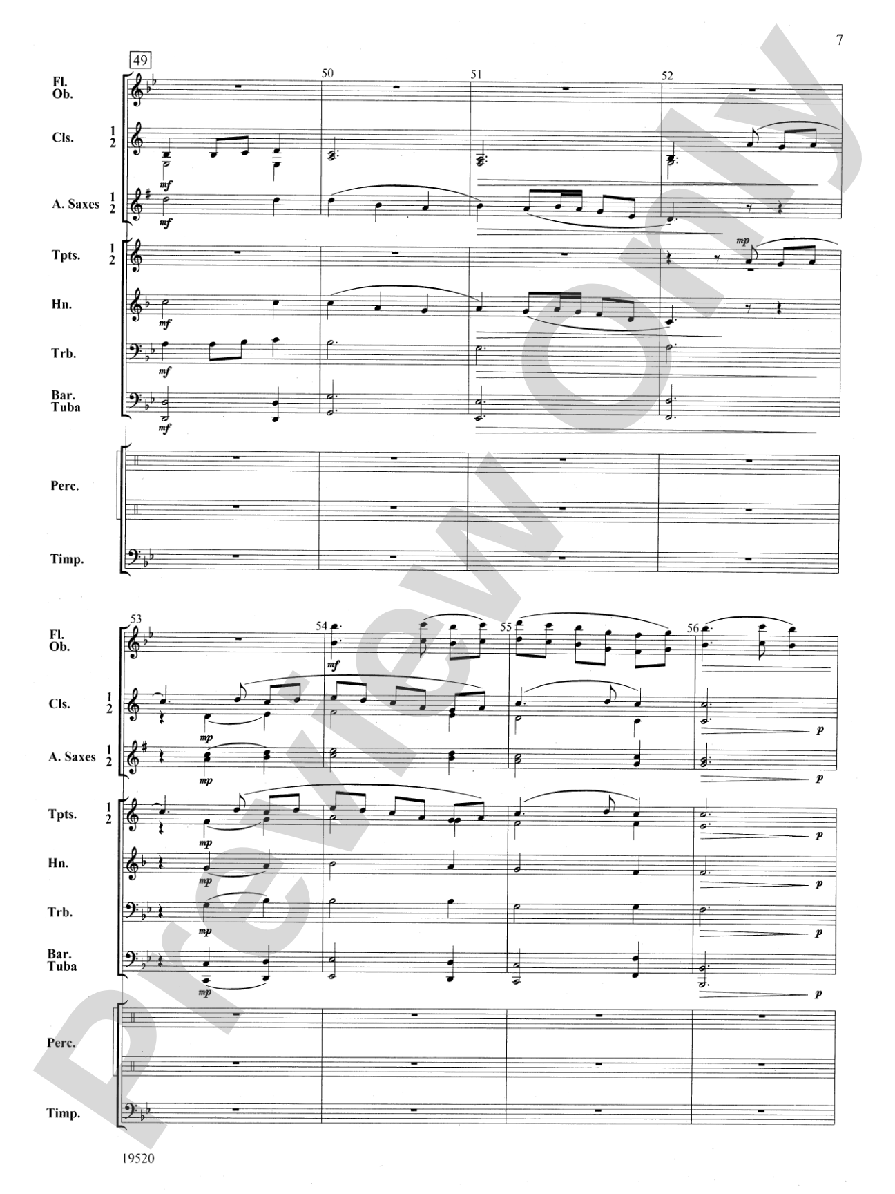 Korean Hill Song: Concert Band Conductor Score & Parts