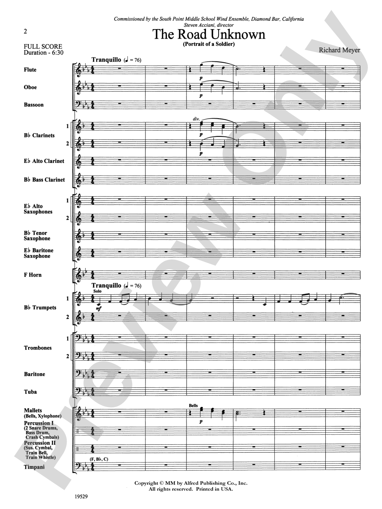 The Road Unknown: Concert Band Conductor Score & Parts