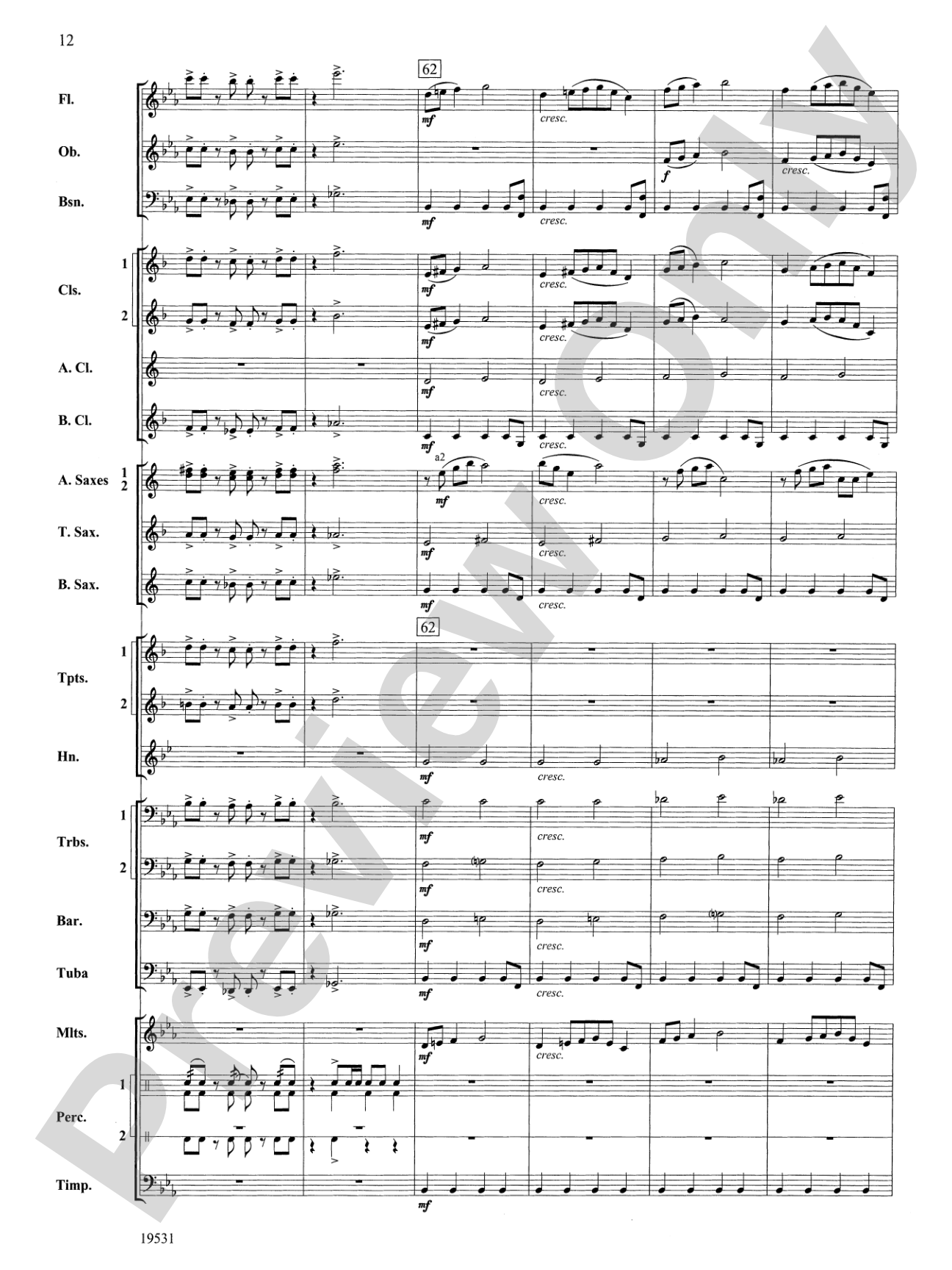 Thus Spoke the Raven: Concert Band Conductor Score & Parts