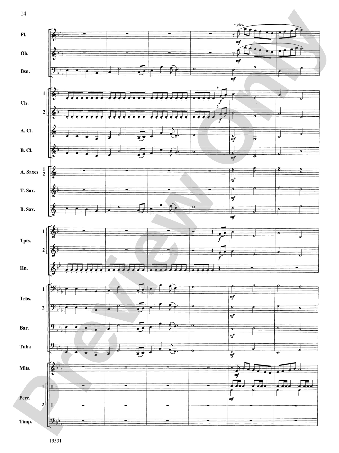 Thus Spoke the Raven: Concert Band Conductor Score & Parts