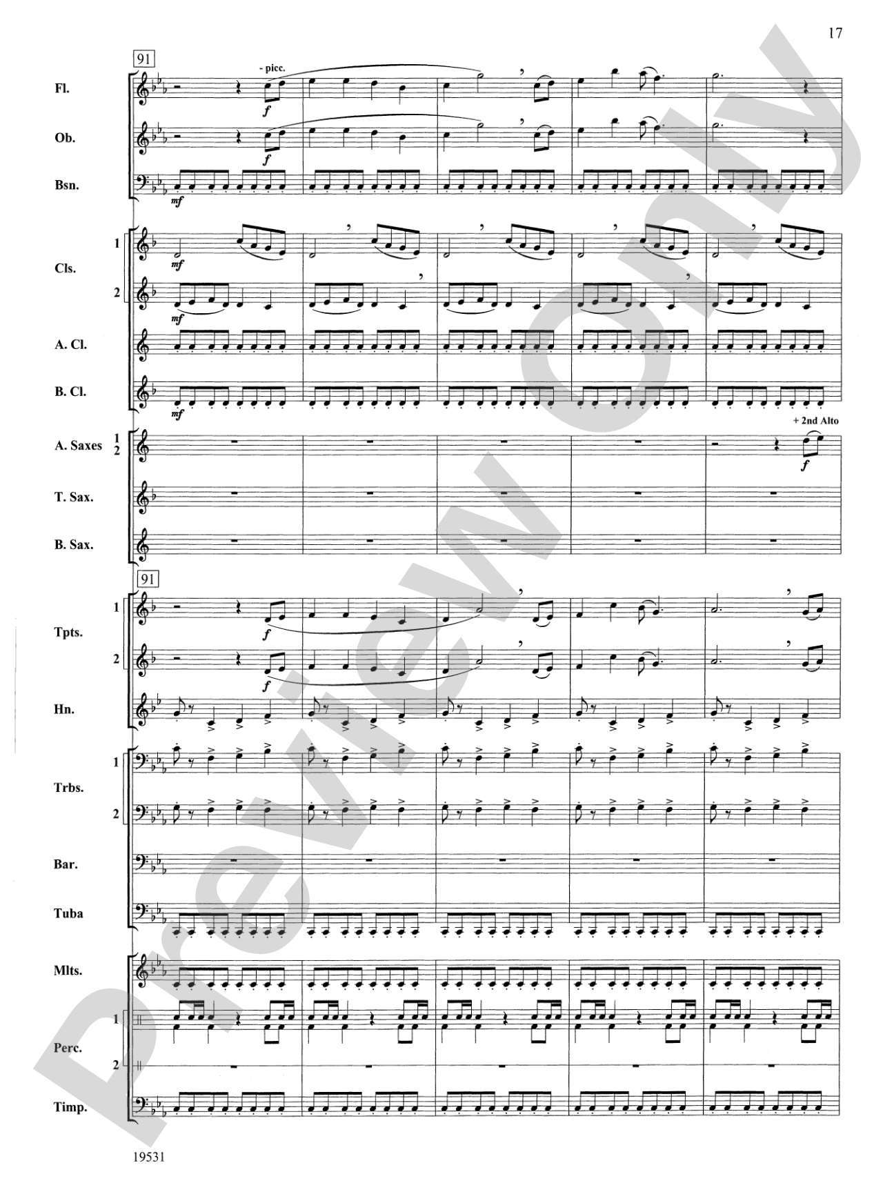 Thus Spoke the Raven: Concert Band Conductor Score & Parts