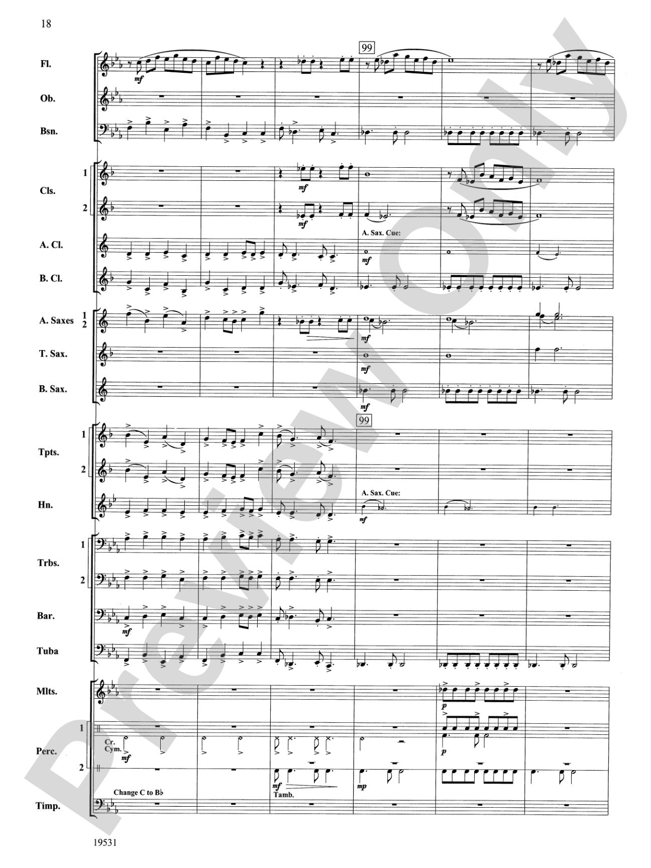 Thus Spoke the Raven: Concert Band Conductor Score & Parts