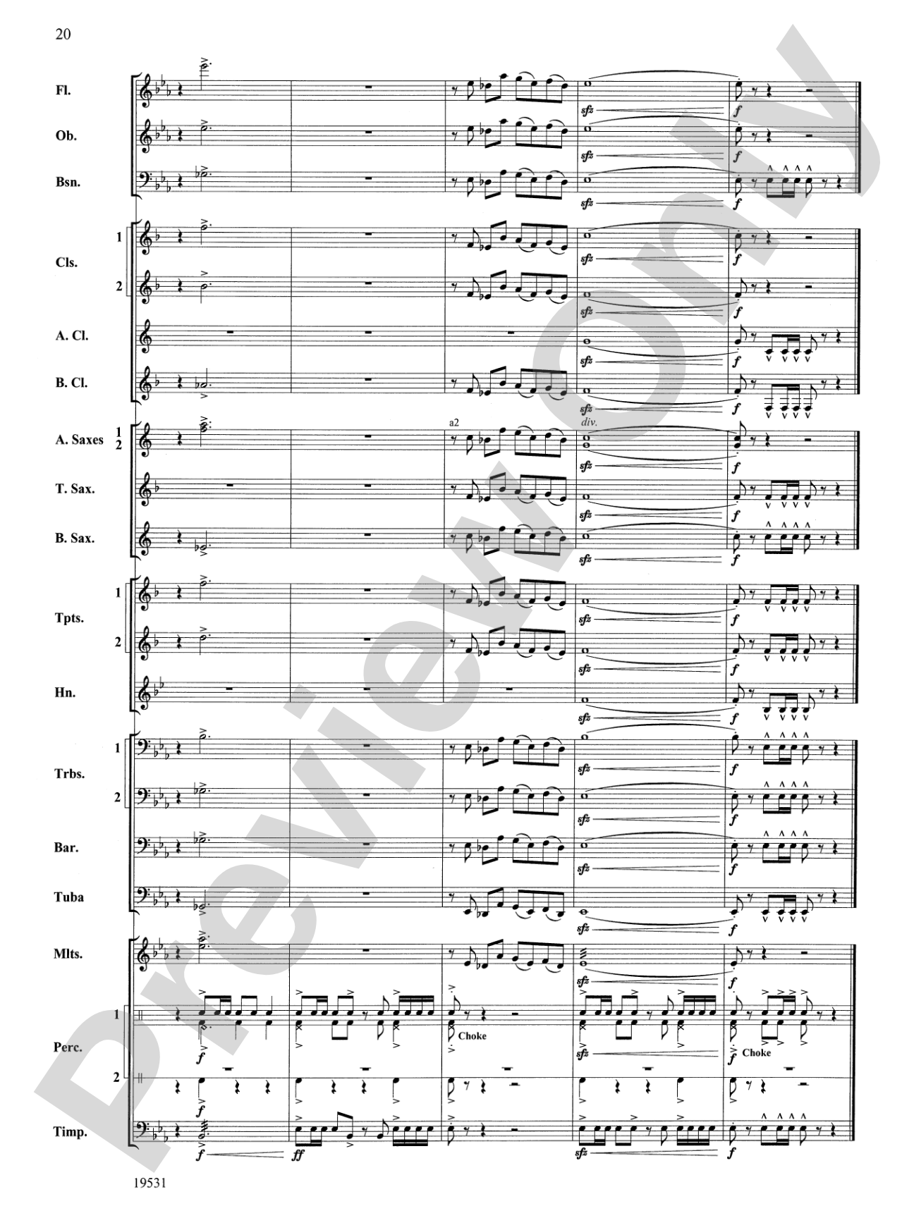 Thus Spoke the Raven: Concert Band Conductor Score & Parts
