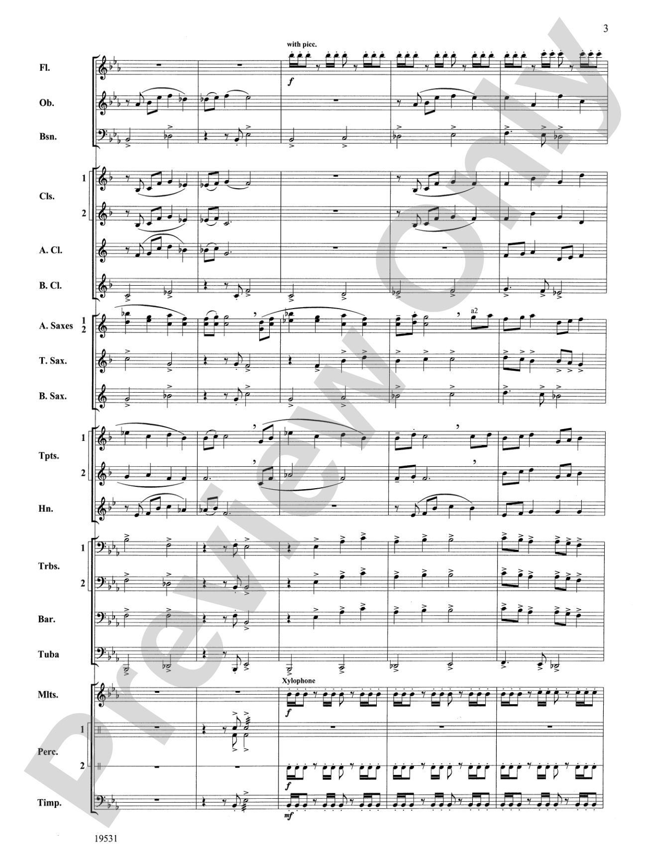 Thus Spoke the Raven: Concert Band Conductor Score & Parts