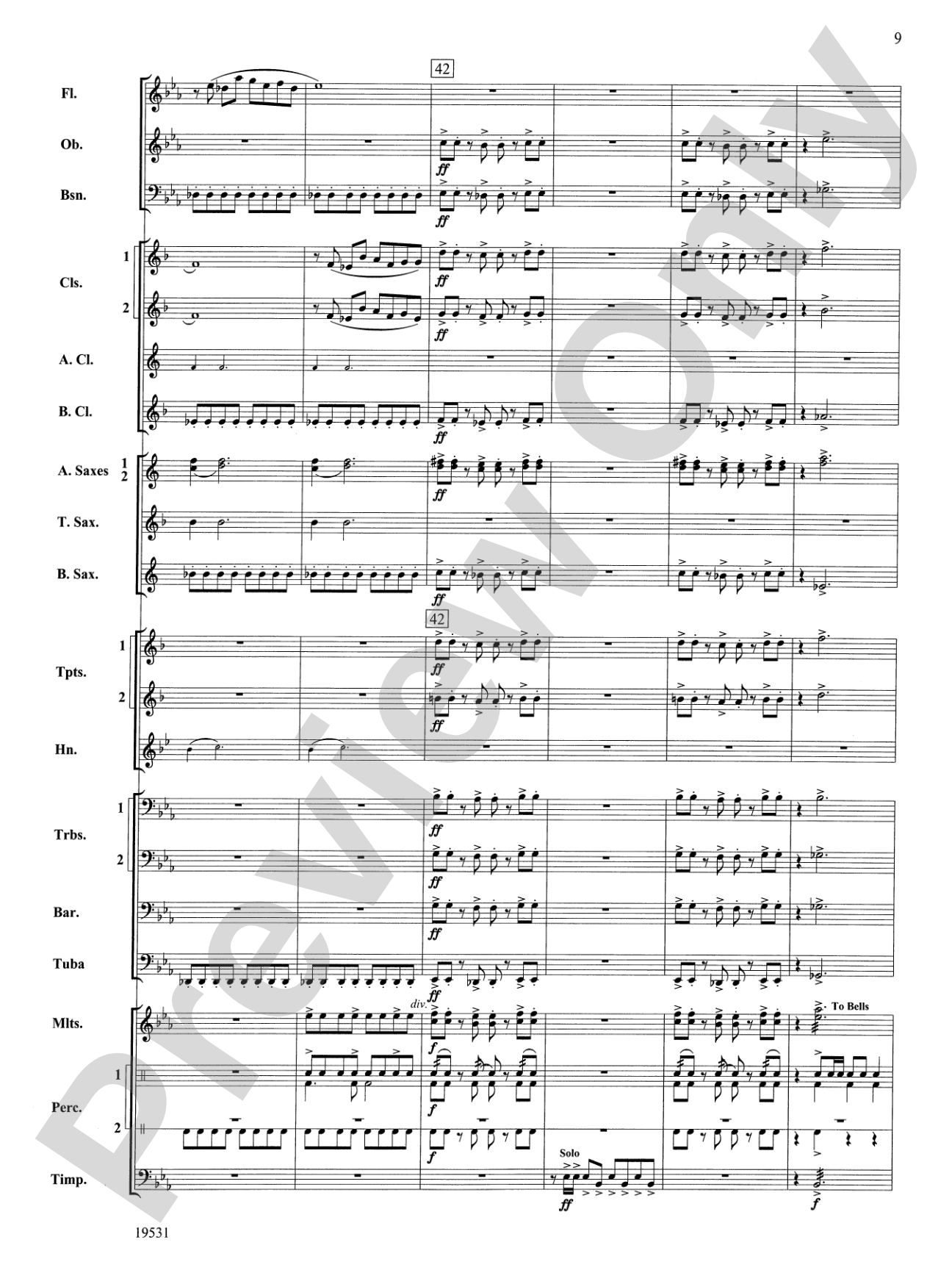 Thus Spoke the Raven: Concert Band Conductor Score & Parts