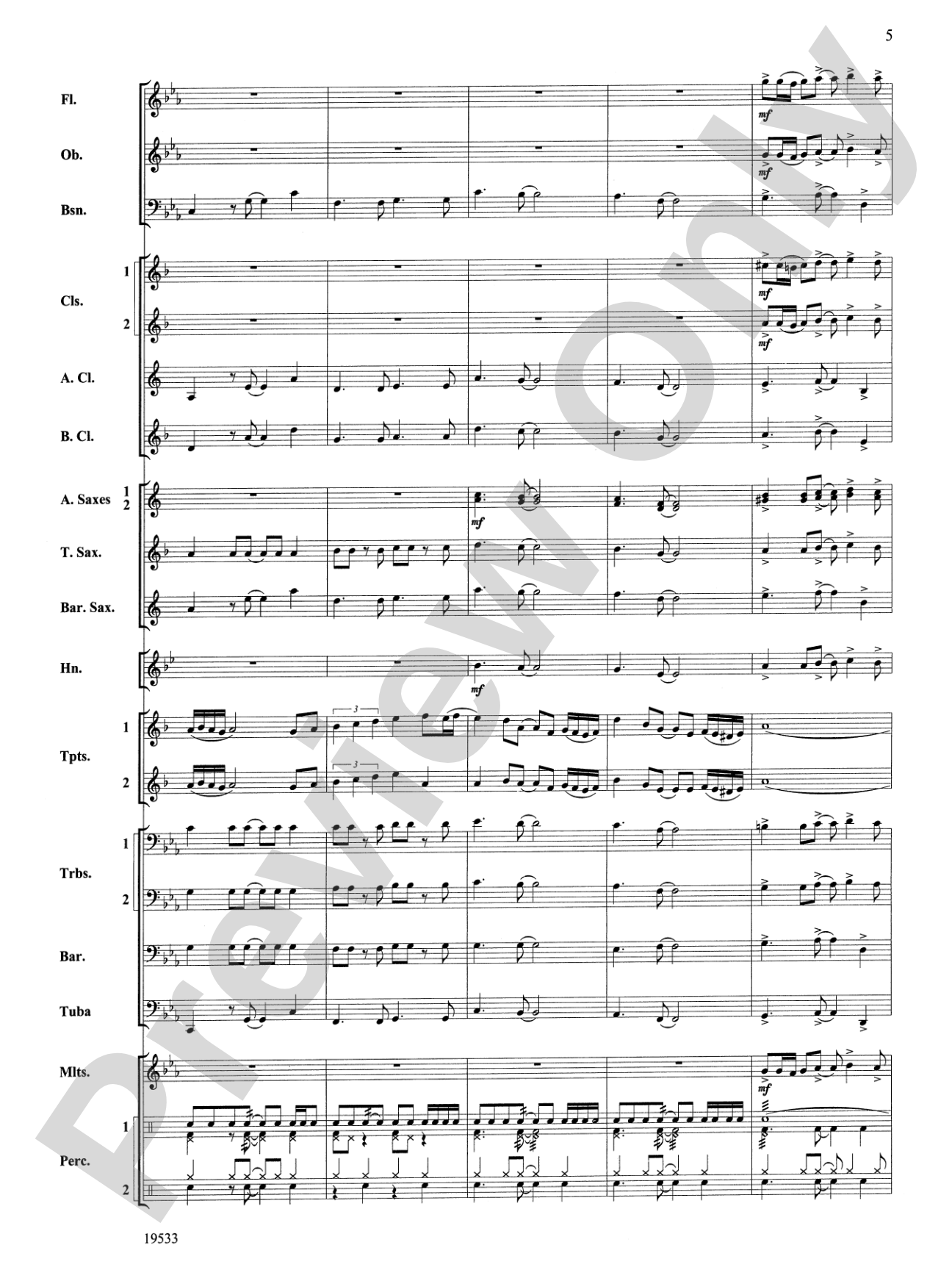 Fiero: Concert Band Conductor Score & Parts