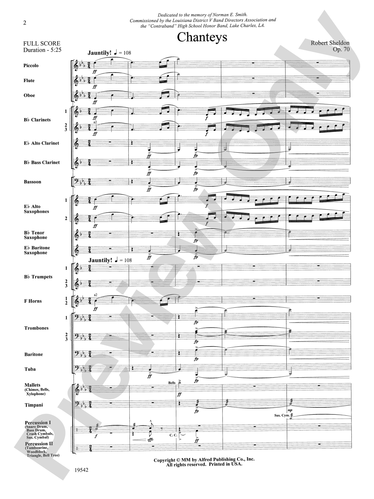 Chanteys: Concert Band Conductor Score & Parts