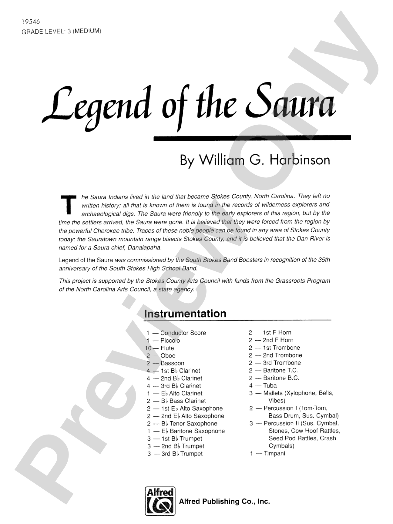 Legend of the Saura: Concert Band Conductor Score & Parts