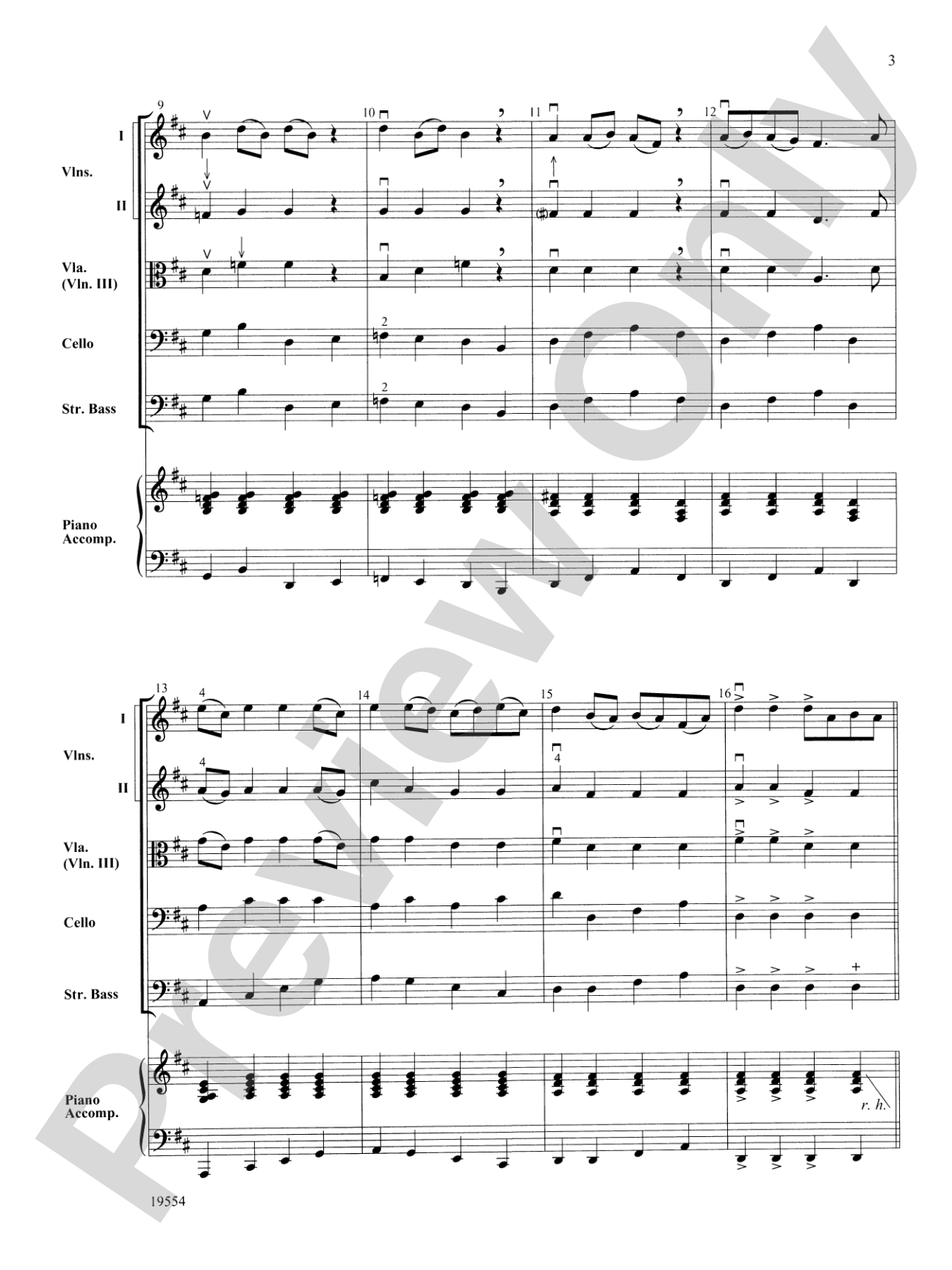 Jazzy Blues: String Orchestra Conductor Score & Parts