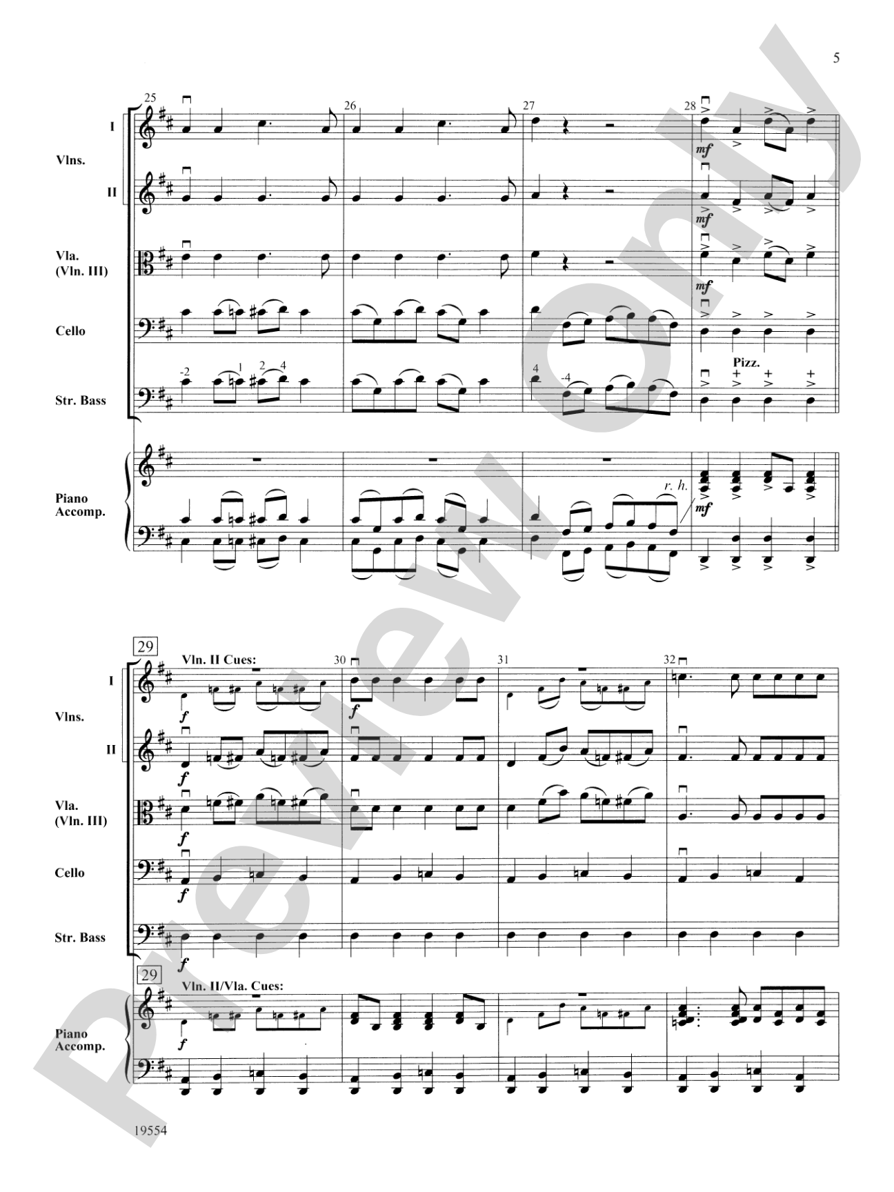 Jazzy Blues: String Orchestra Conductor Score & Parts
