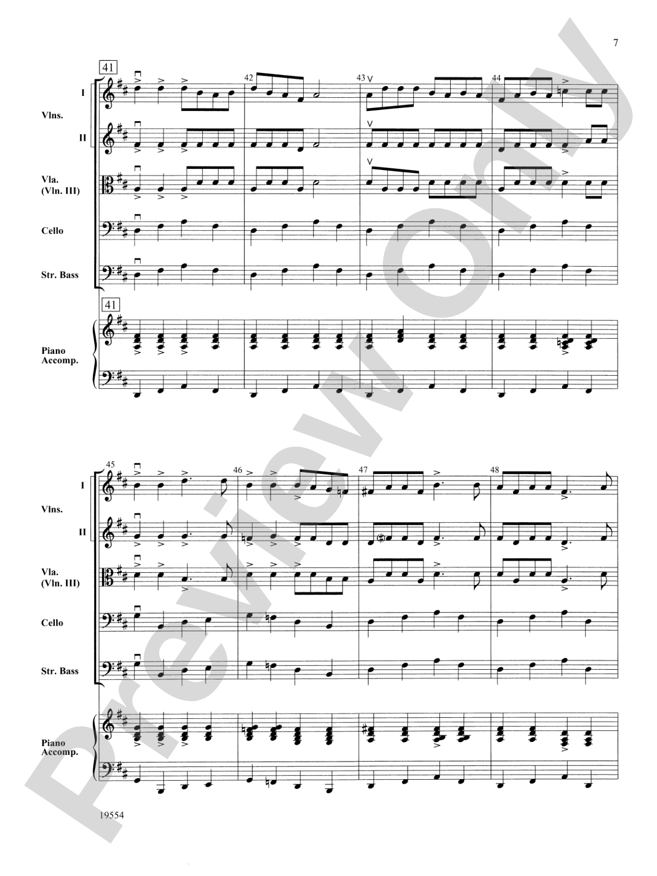 Jazzy Blues: String Orchestra Conductor Score & Parts
