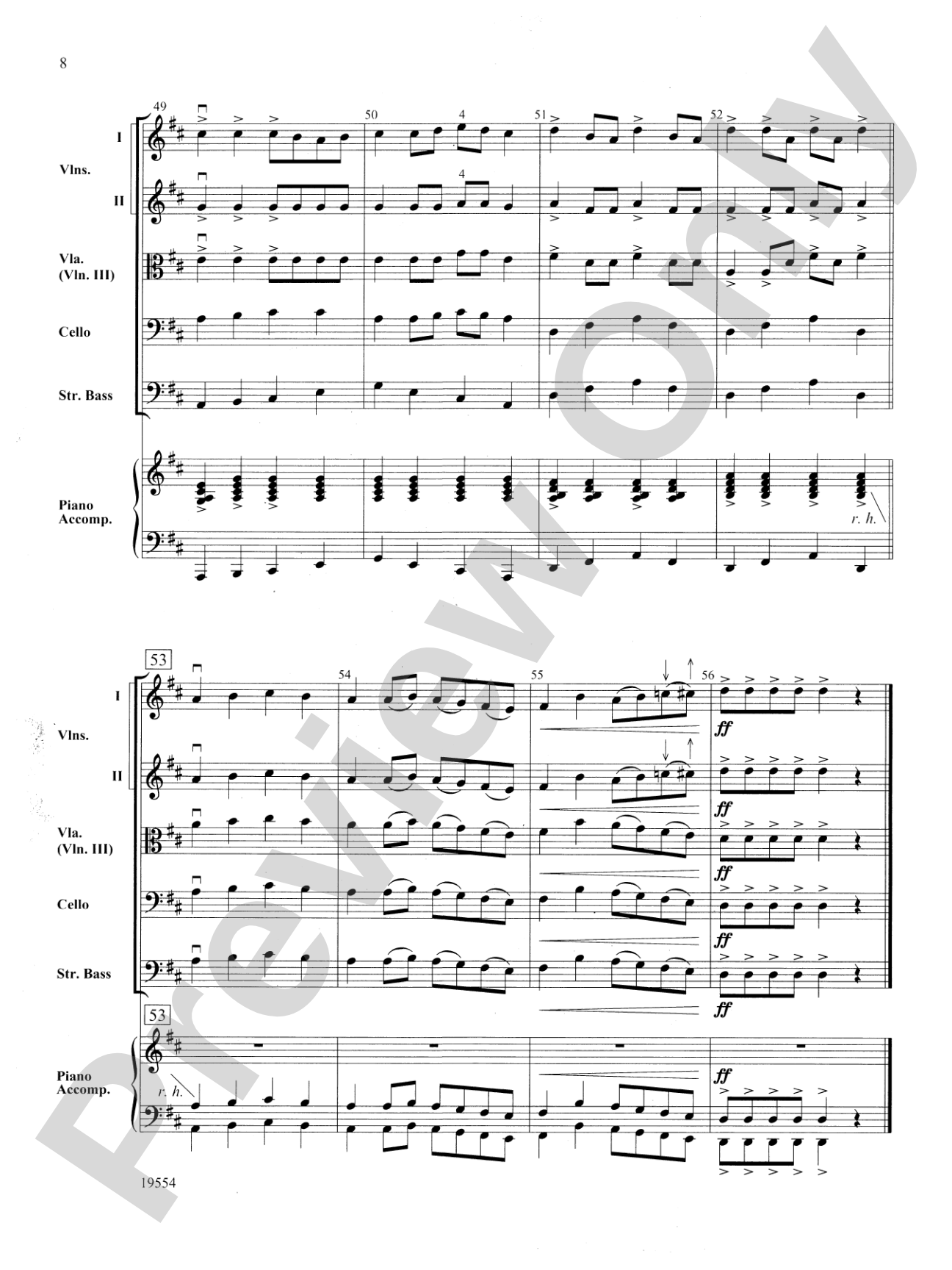 Jazzy Blues: String Orchestra Conductor Score & Parts