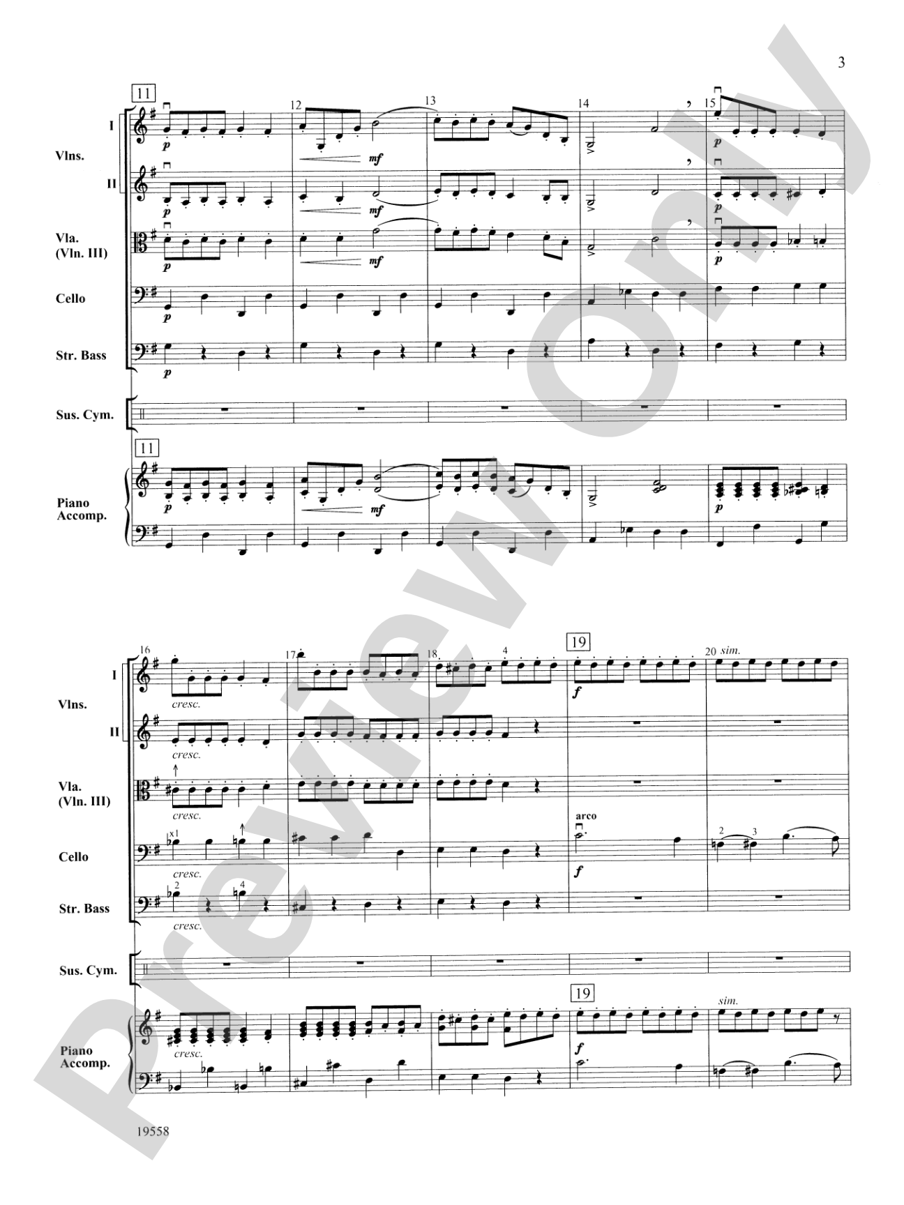Dance of the Toy Flutes: String Orchestra Conductor Score & Parts