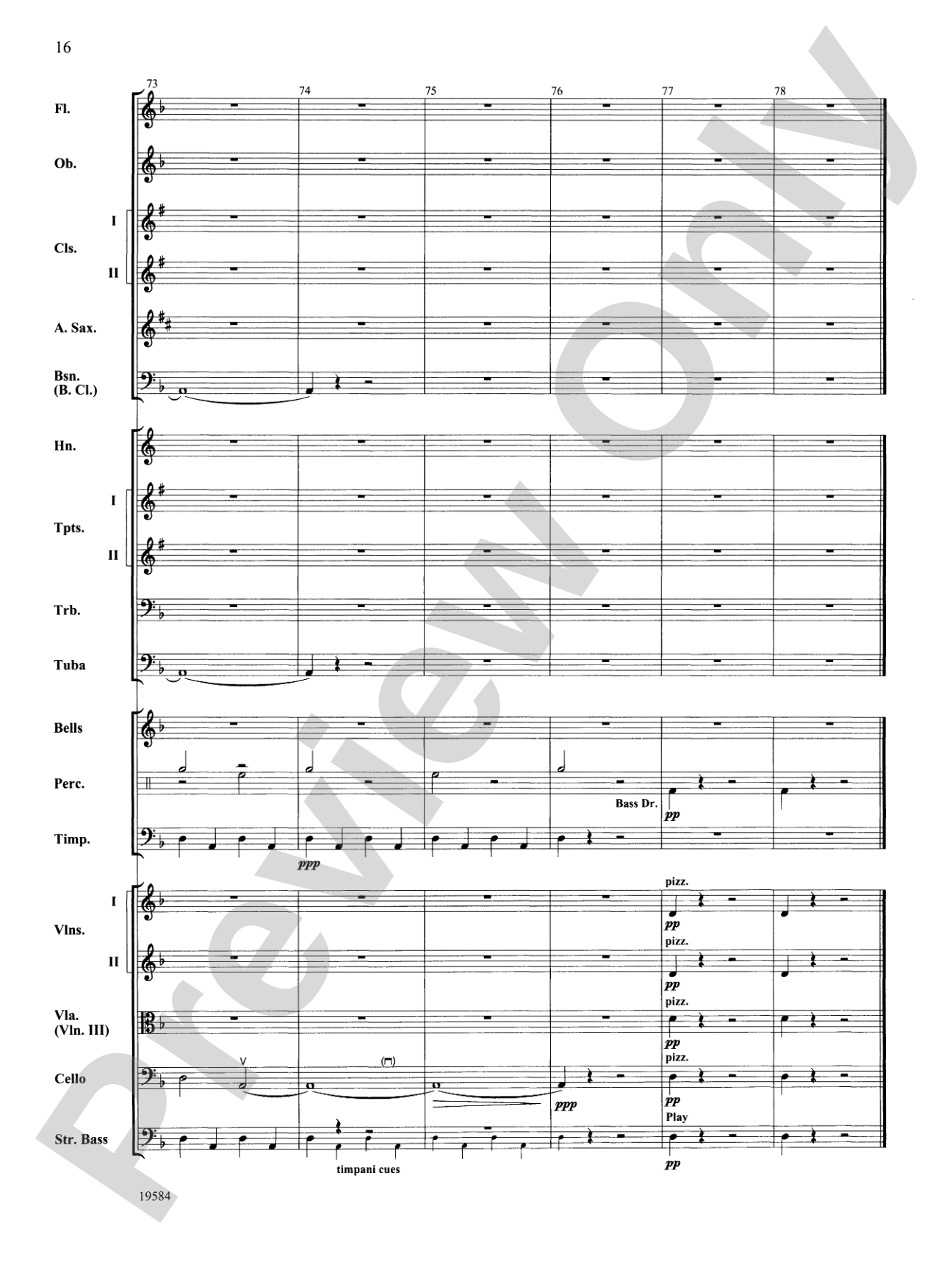 Symphony No. 1, 3rd Movement: Full Orchestra Conductor Score & Parts