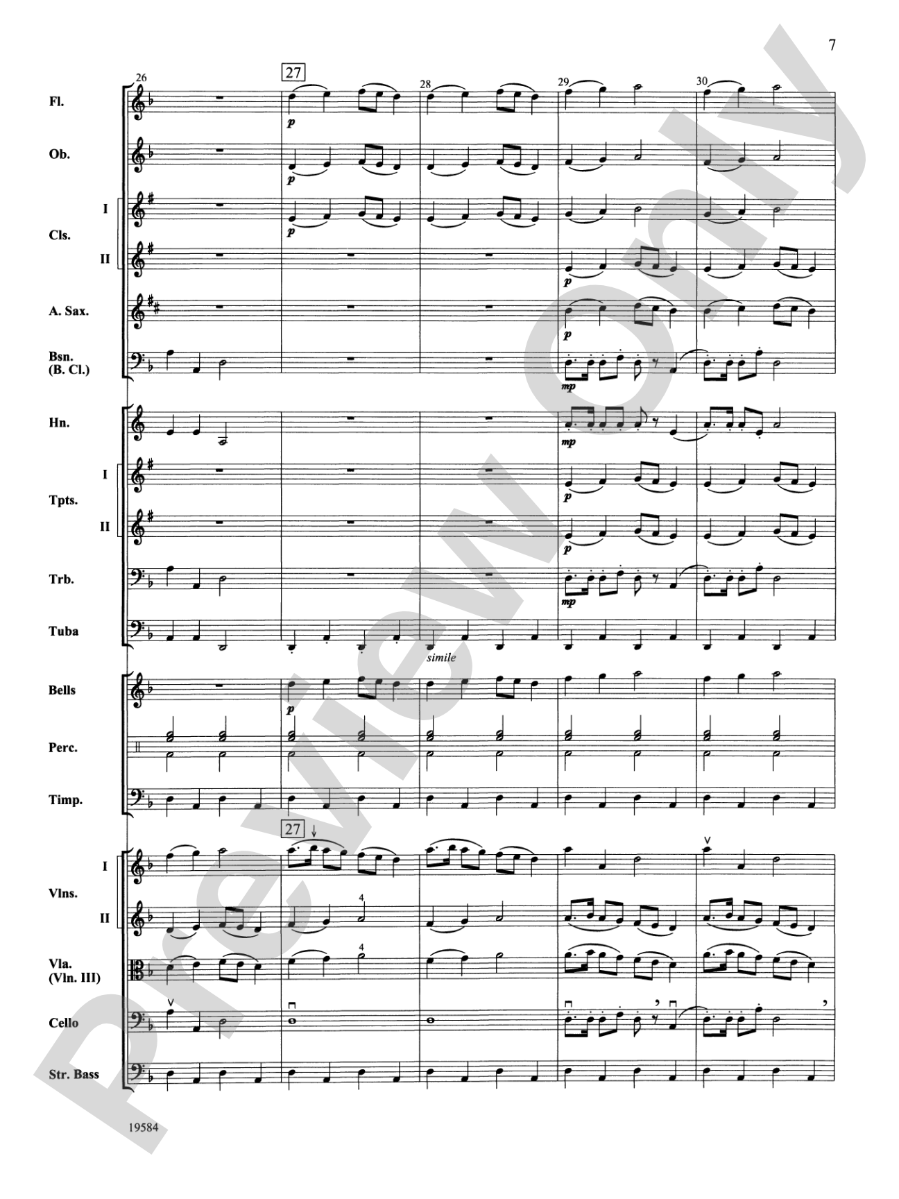 Symphony No. 1, 3rd Movement: Full Orchestra Conductor Score & Parts
