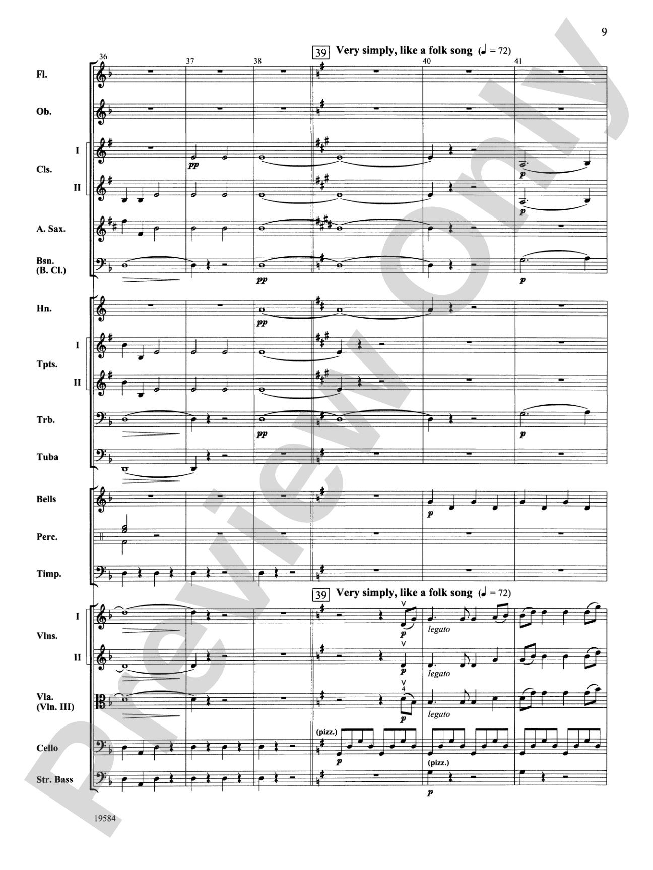 Symphony No. 1, 3rd Movement: Full Orchestra Conductor Score & Parts