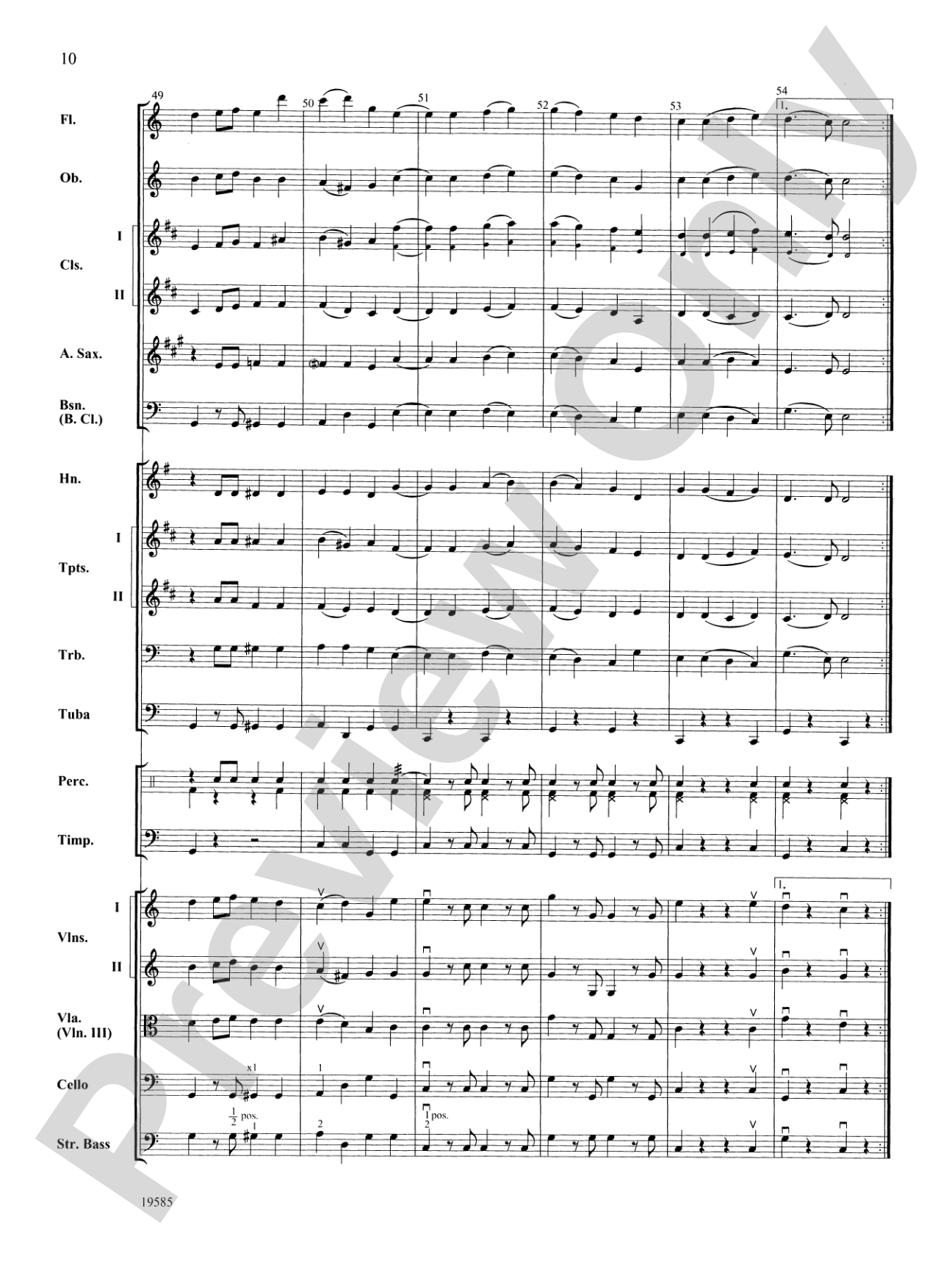 Ode to Joy from Symphony No. 9: Score