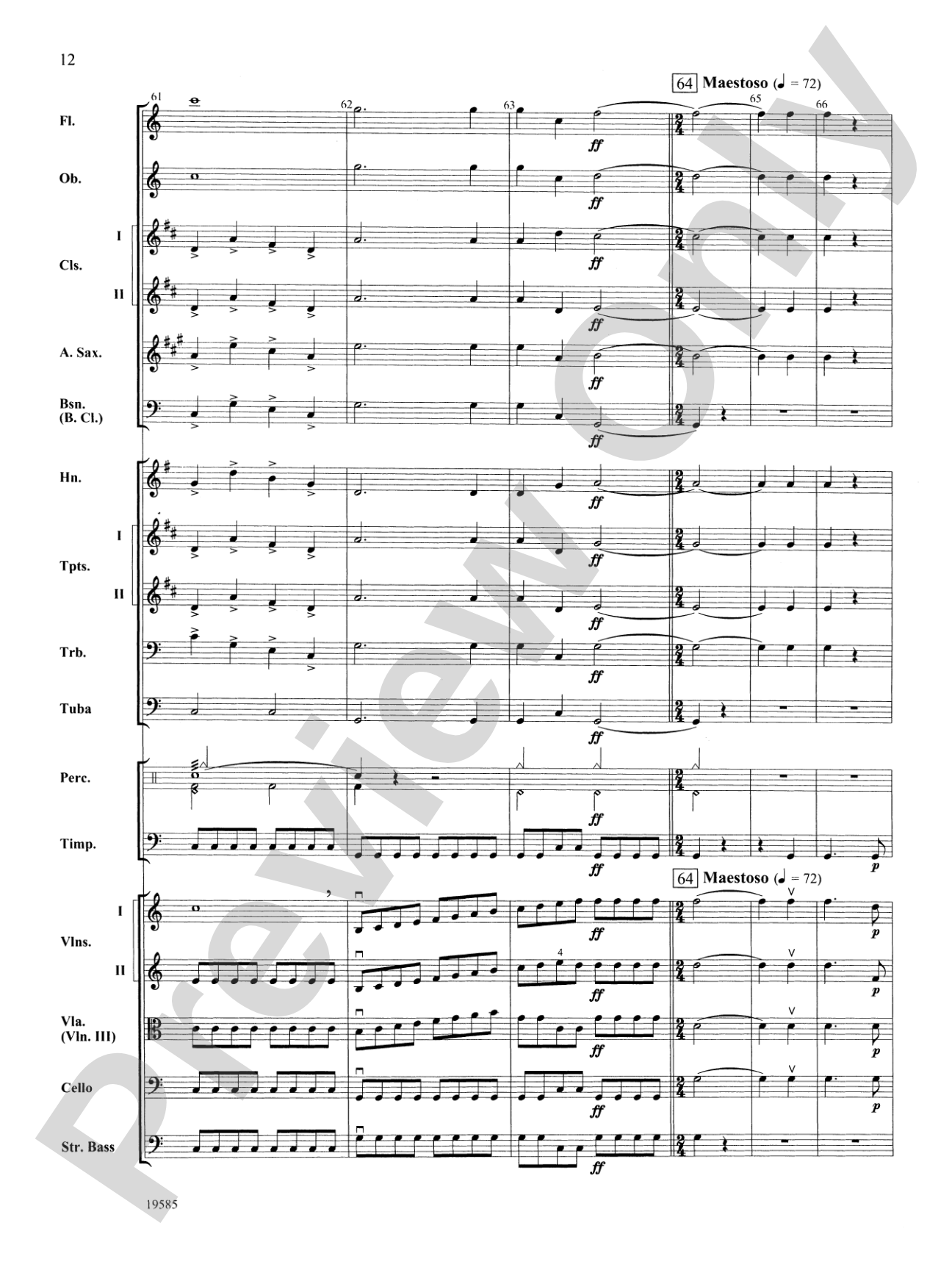 Ode to Joy from Symphony No. 9: Score