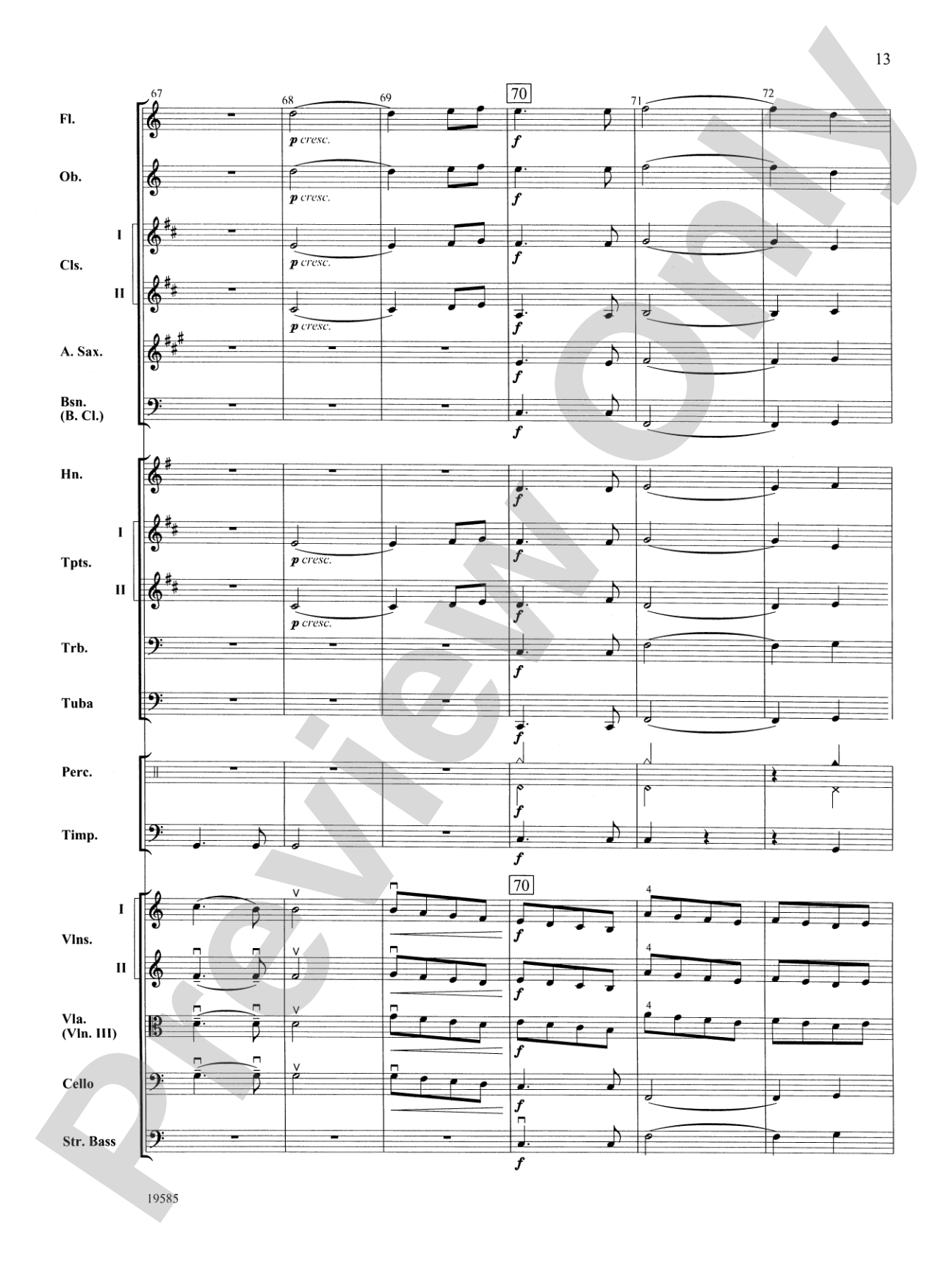 Ode to Joy from Symphony No. 9: Score
