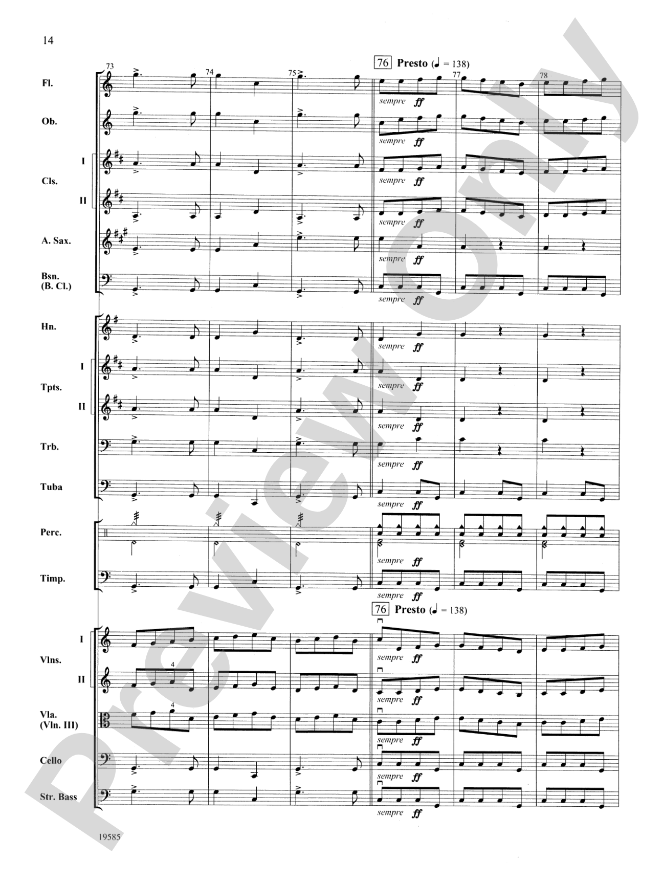 Ode to Joy from Symphony No. 9: Score