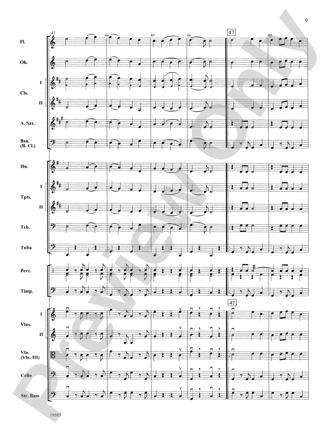 Ode to Joy from Symphony No. 9: Score