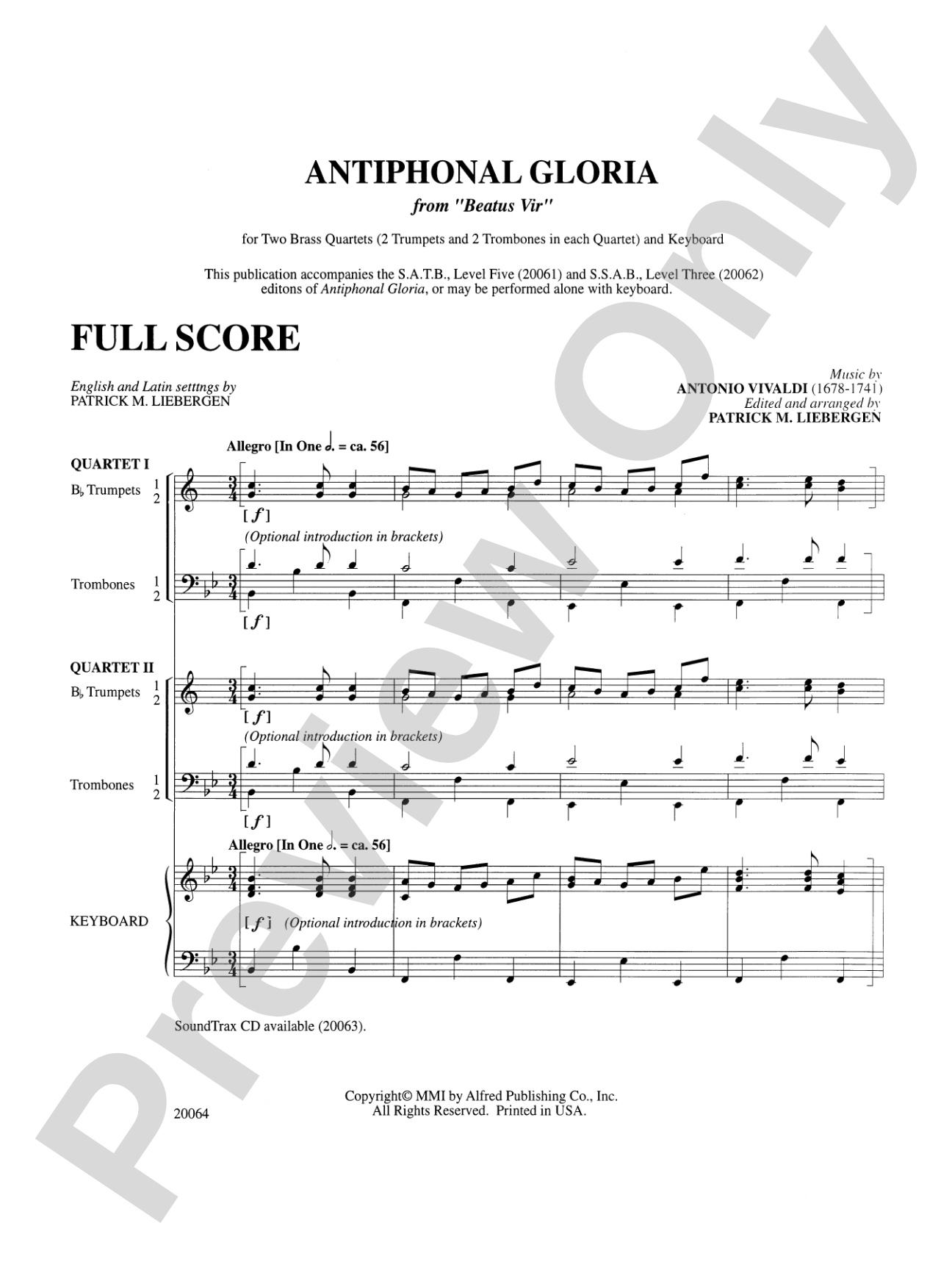 Antiphonal Gloria: Choral SoundPax