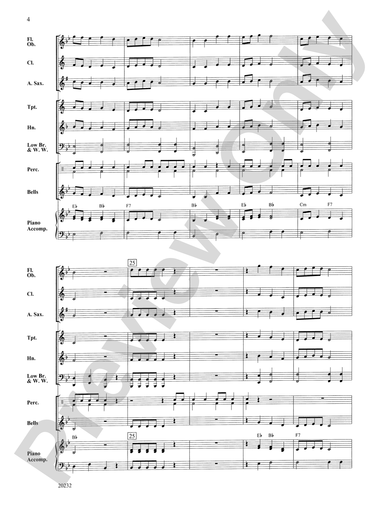 Drums-up-Front March: Concert Band Conductor Score & Parts
