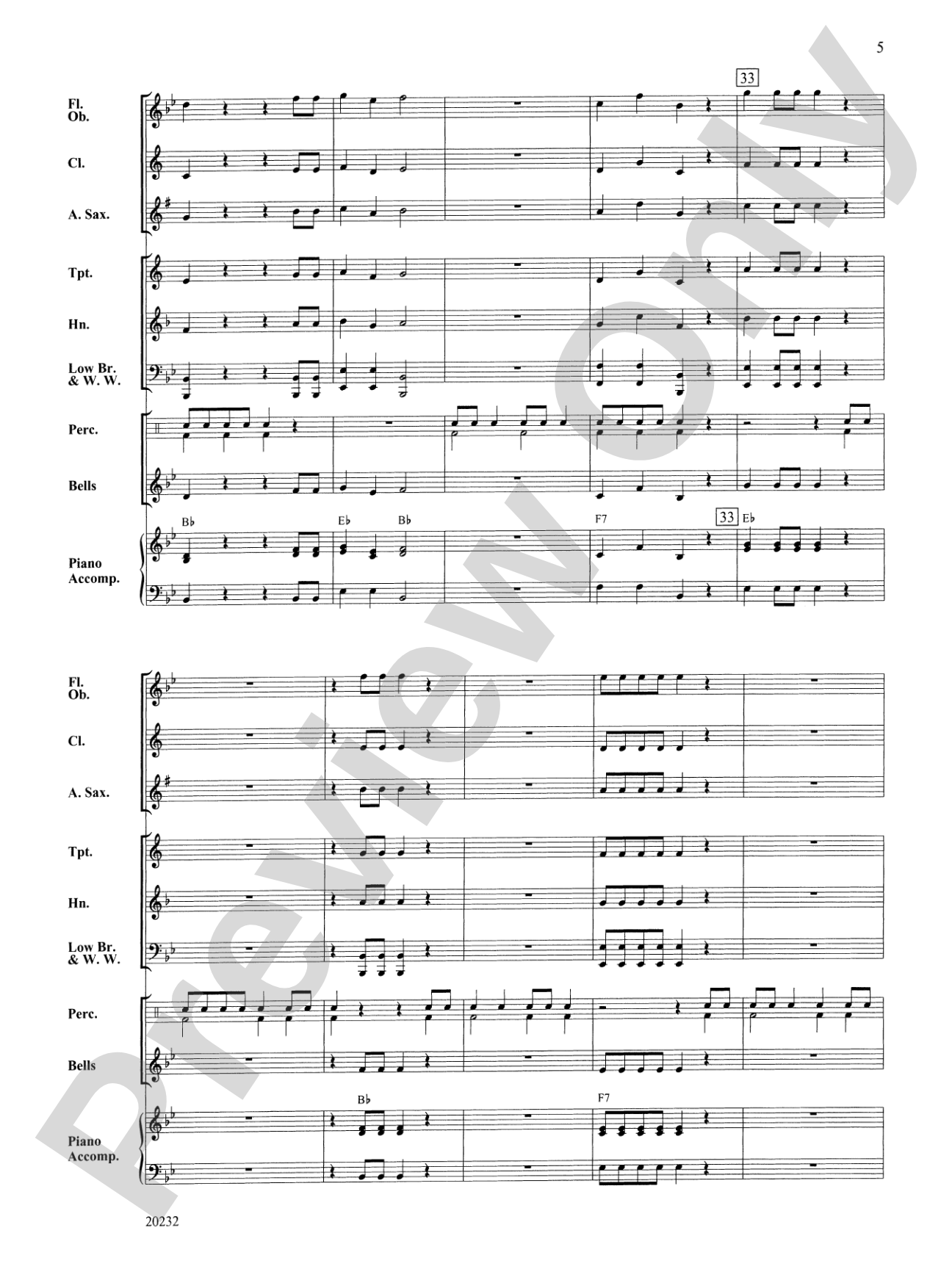 Drums-up-Front March: Concert Band Conductor Score & Parts