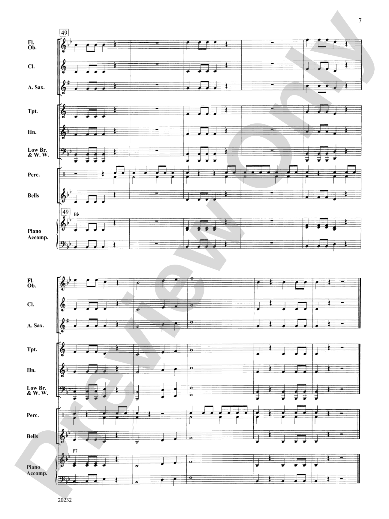 Drums-up-Front March: Concert Band Conductor Score & Parts