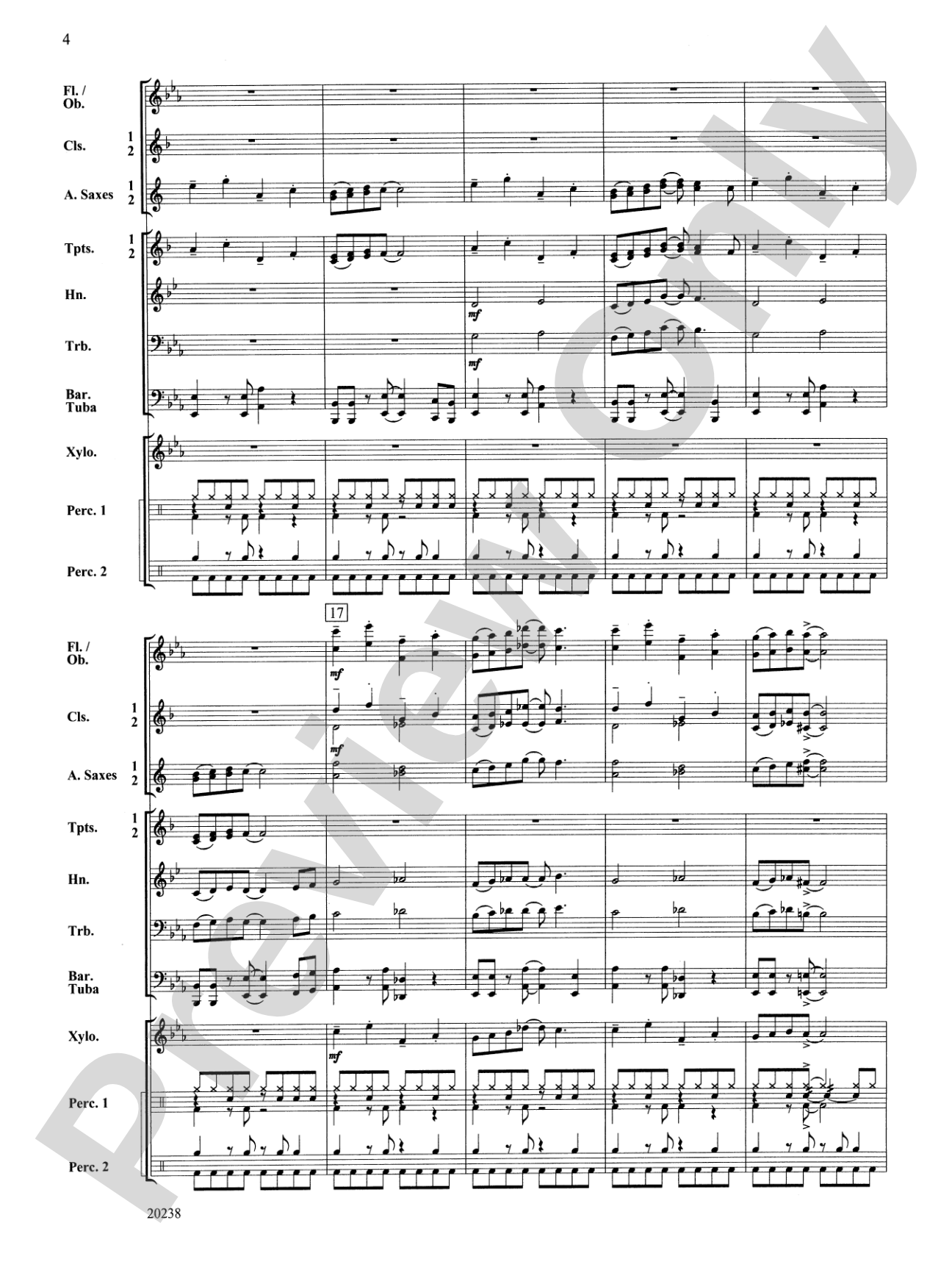 Fiesta Blues: Concert Band Conductor Score & Parts