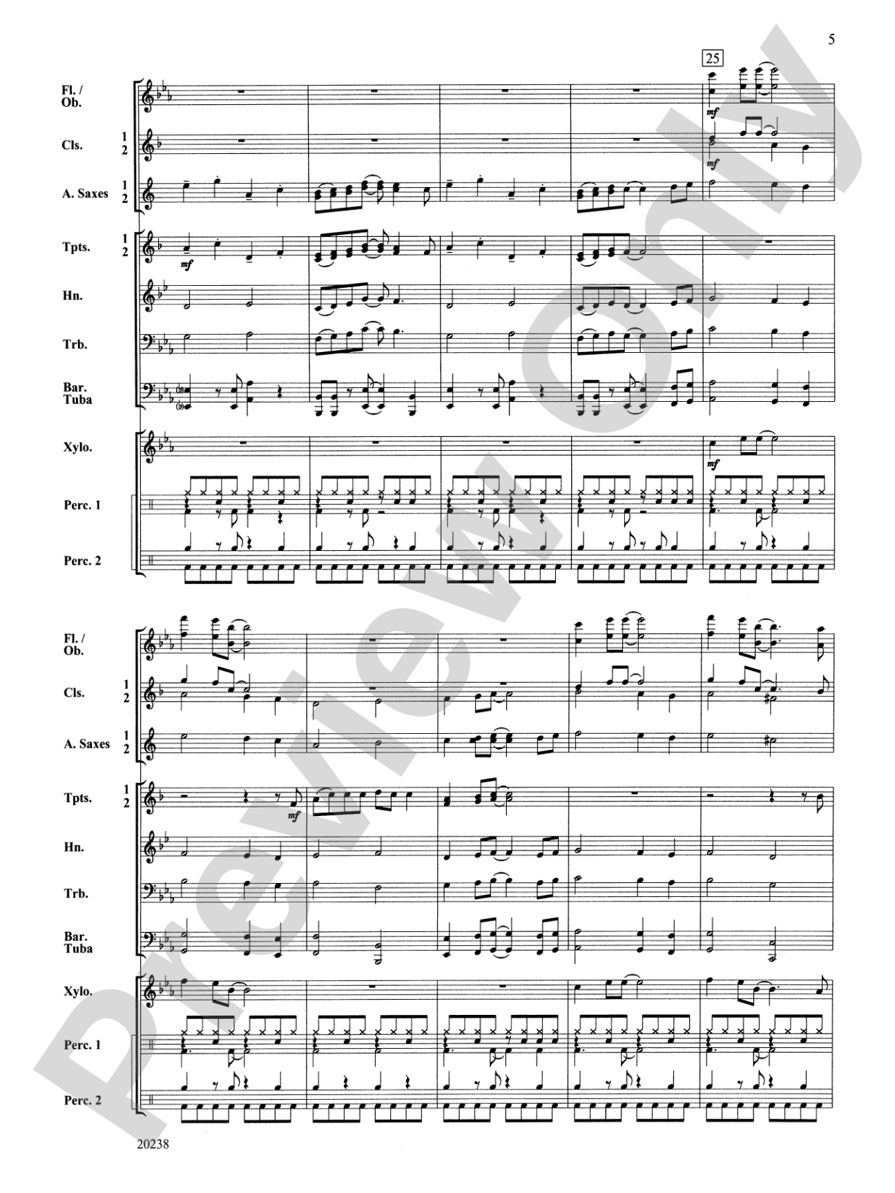 Fiesta Blues: Concert Band Conductor Score & Parts