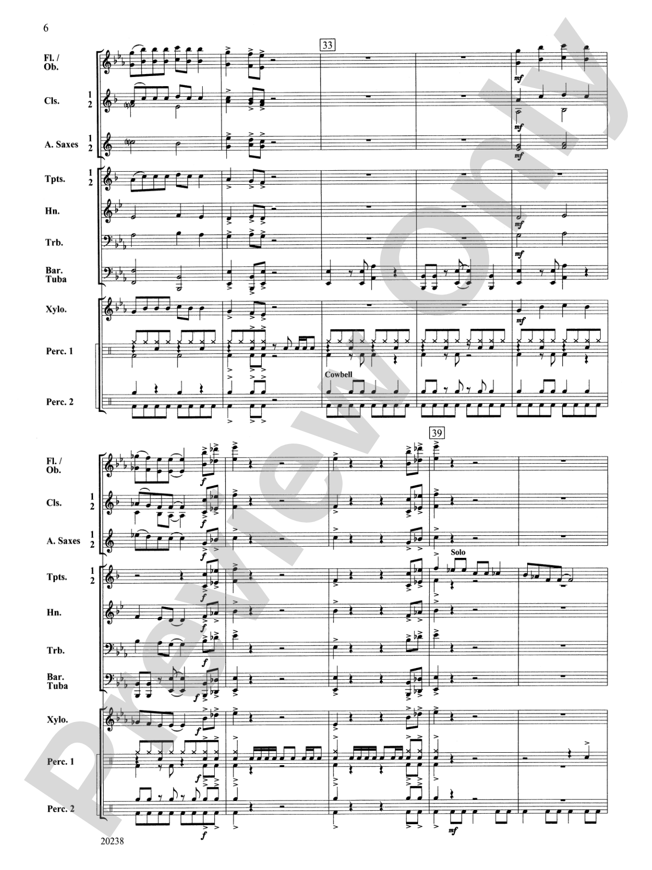 Fiesta Blues: Concert Band Conductor Score & Parts